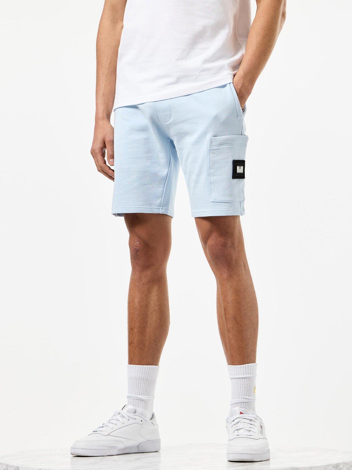 Image 1 of 6 of Weekend Offender Hawkins Pocket Jogging Shorts - Blue