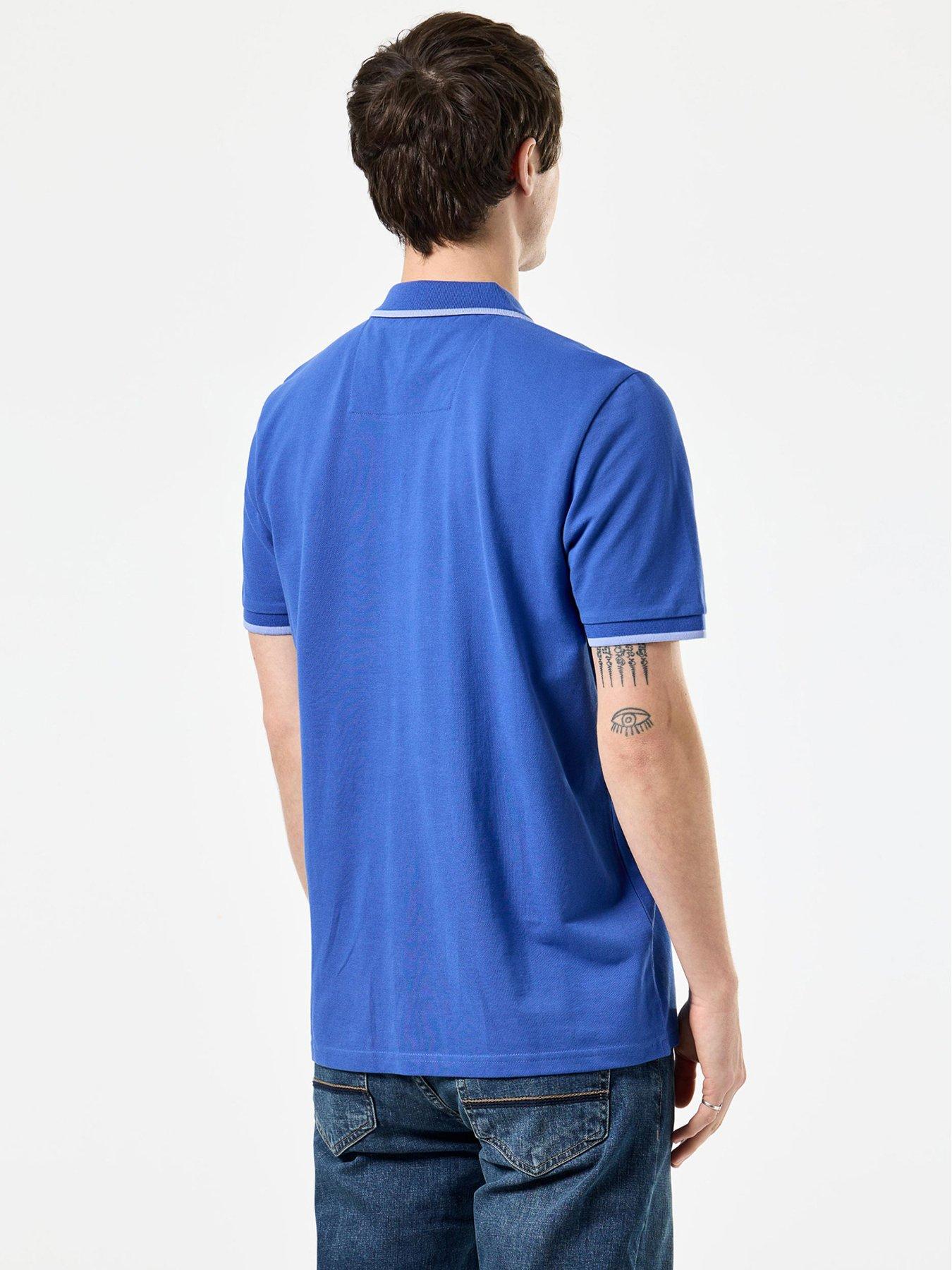 Image 3 of 6 of Weekend Offender Monti Quarter Zip Polo - Blue