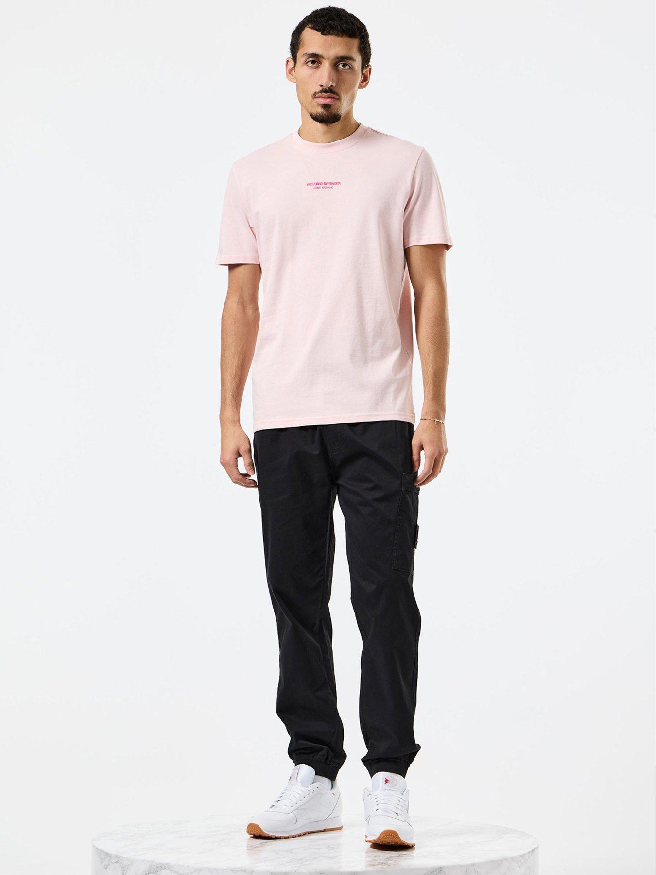 Image 2 of 6 of Weekend Offender Millergrove Woan Chest Print Tee - Pink