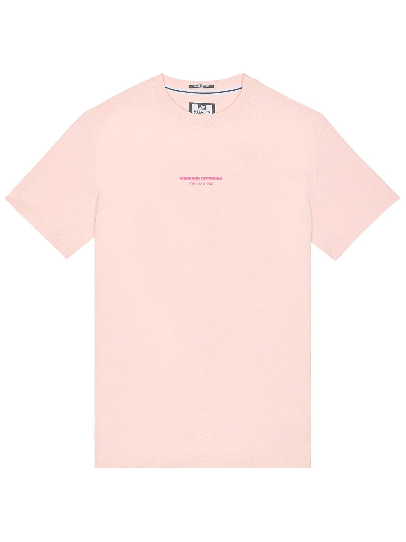 Image 4 of 6 of Weekend Offender Millergrove Woan Chest Print Tee - Pink