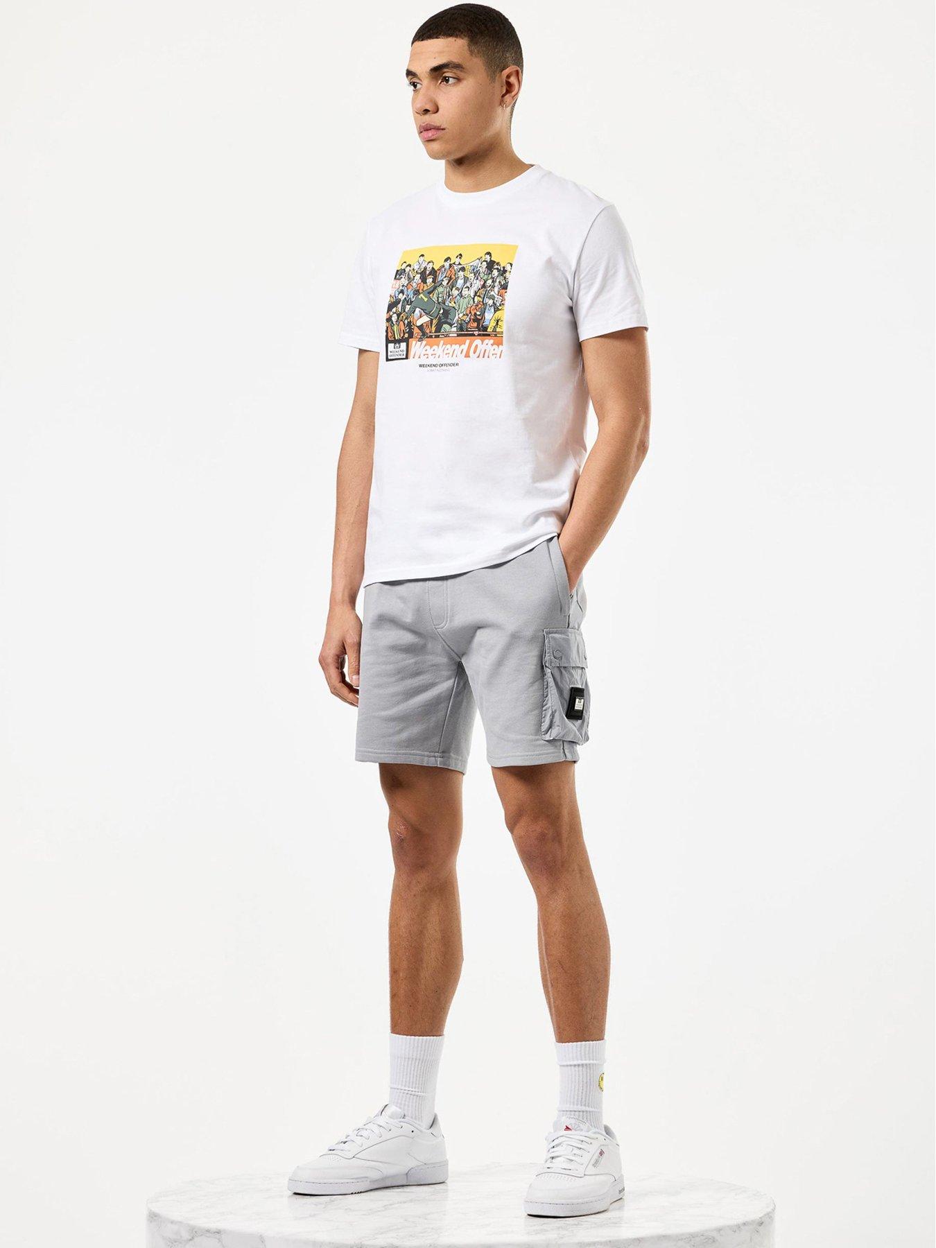 Weekend Offender Pink Sands Classic Overlay Cargo Jog Short Grey