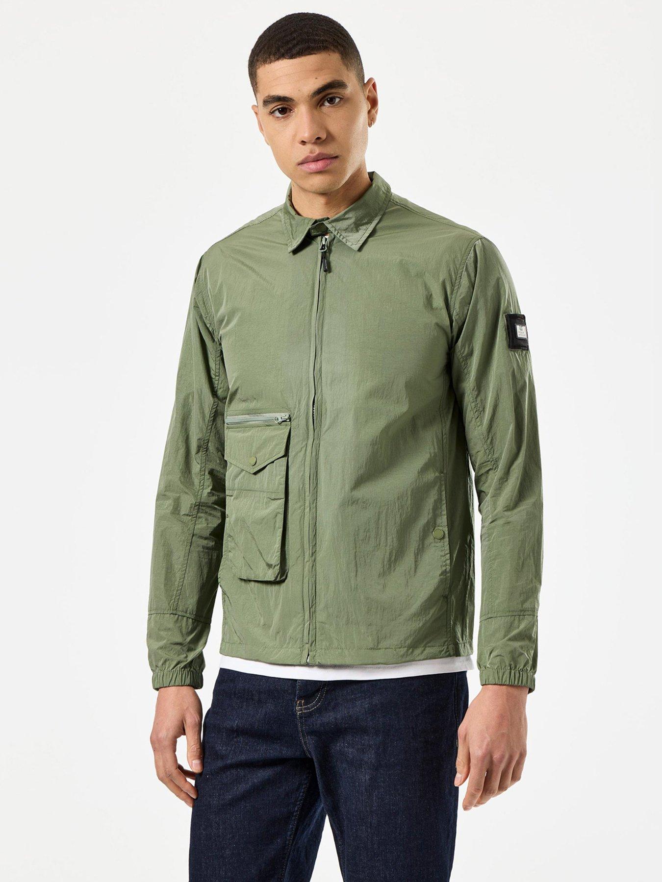 Image 1 of 6 of Weekend Offender Vinnie Classic Nylon Overshirt - Green