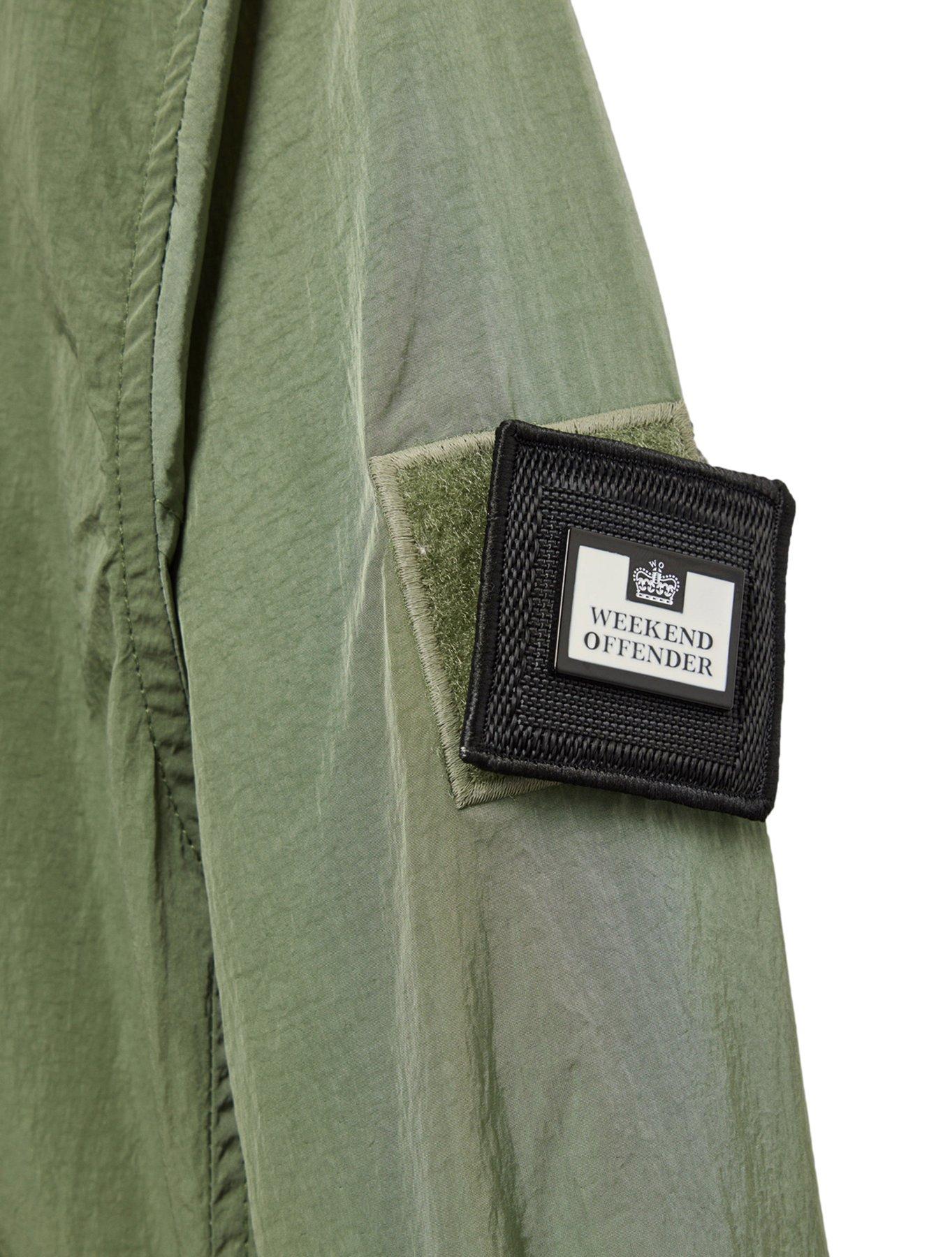 Image 6 of 6 of Weekend Offender Vinnie Classic Nylon Overshirt - Green