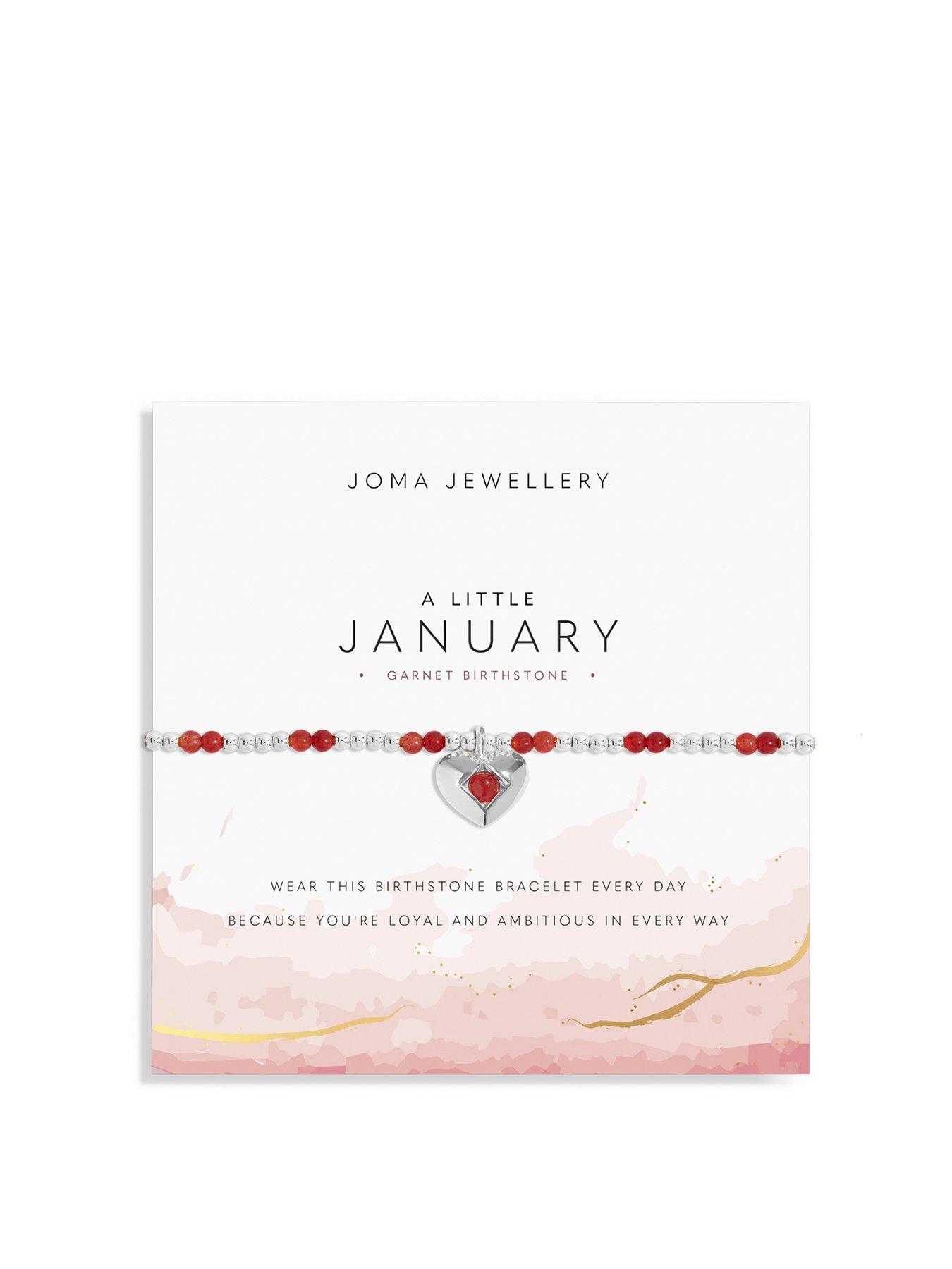 Joma Jewellery Birthstone A Little Bracelet In Silver Plating