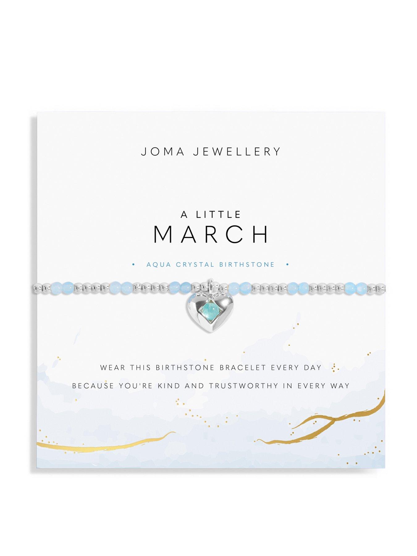 Joma Jewellery BIRTHSTONE A LITTLE - JANUARY GARNET - Silver Plated - Bracelet - 17.5cm stretch