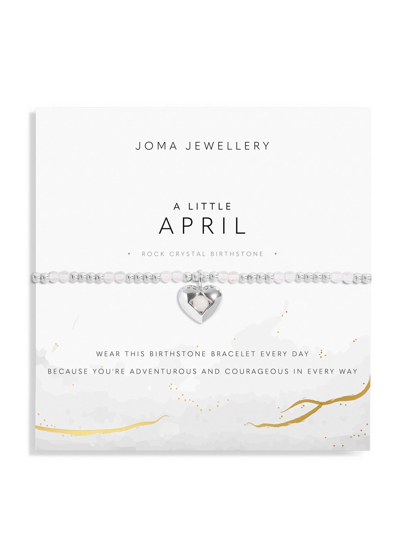 Joma Jewellery Birthstone A Little Bracelet In Silver Plating