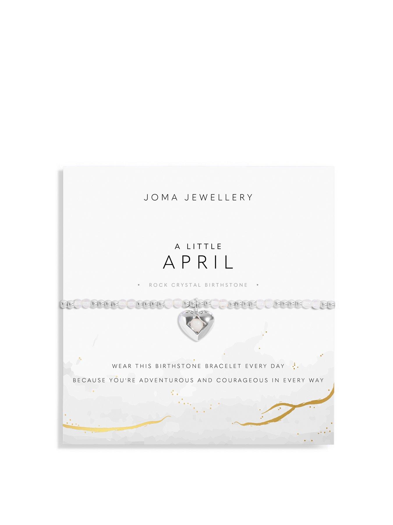 Joma Jewellery Birthstone A Little Bracelet In Silver Plating