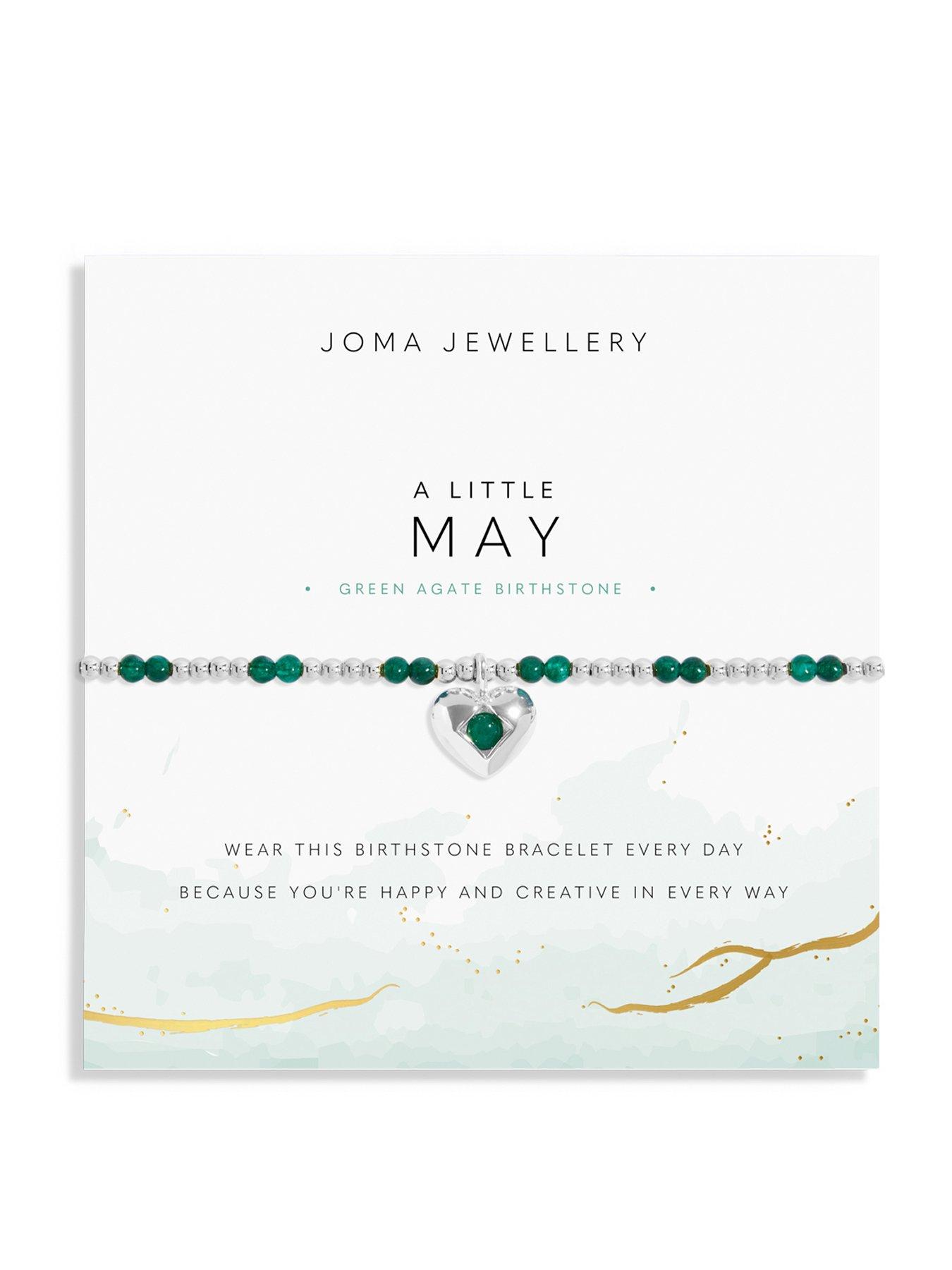 Joma Jewellery BIRTHSTONE A LITTLE - JANUARY GARNET - Silver Plated - Bracelet - 17.5cm stretch