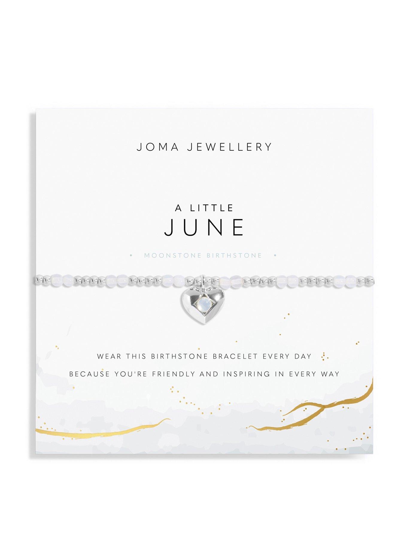 Joma Jewellery BIRTHSTONE A LITTLE - JANUARY GARNET - Silver Plated - Bracelet - 17.5cm stretch