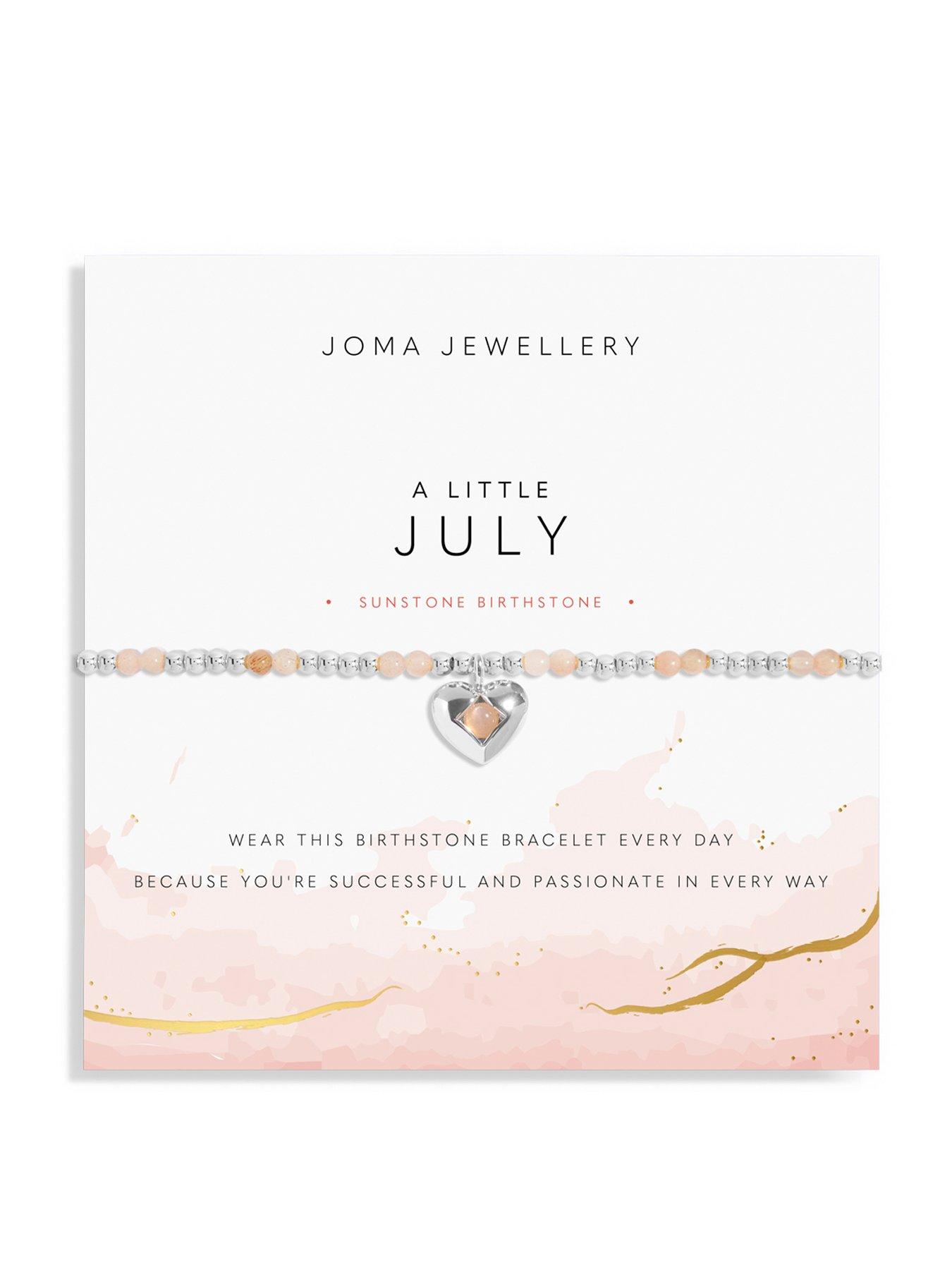 Joma Jewellery BIRTHSTONE A LITTLE - JANUARY GARNET - Silver Plated - Bracelet - 17.5cm stretch