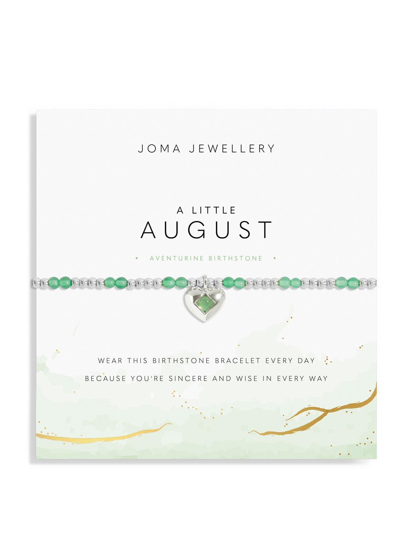 Joma Jewellery BIRTHSTONE A LITTLE - JANUARY GARNET - Silver Plated - Bracelet - 17.5cm stretch