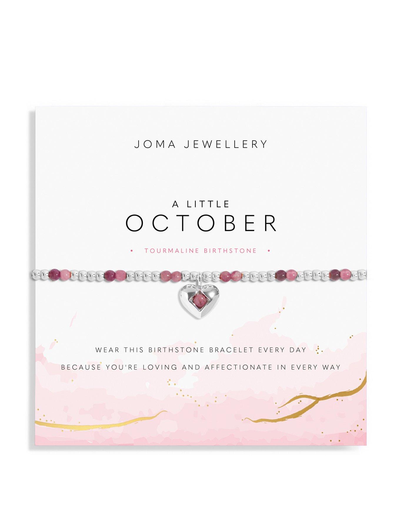 Joma Jewellery BIRTHSTONE A LITTLE - JANUARY GARNET - Silver Plated - Bracelet - 17.5cm stretch