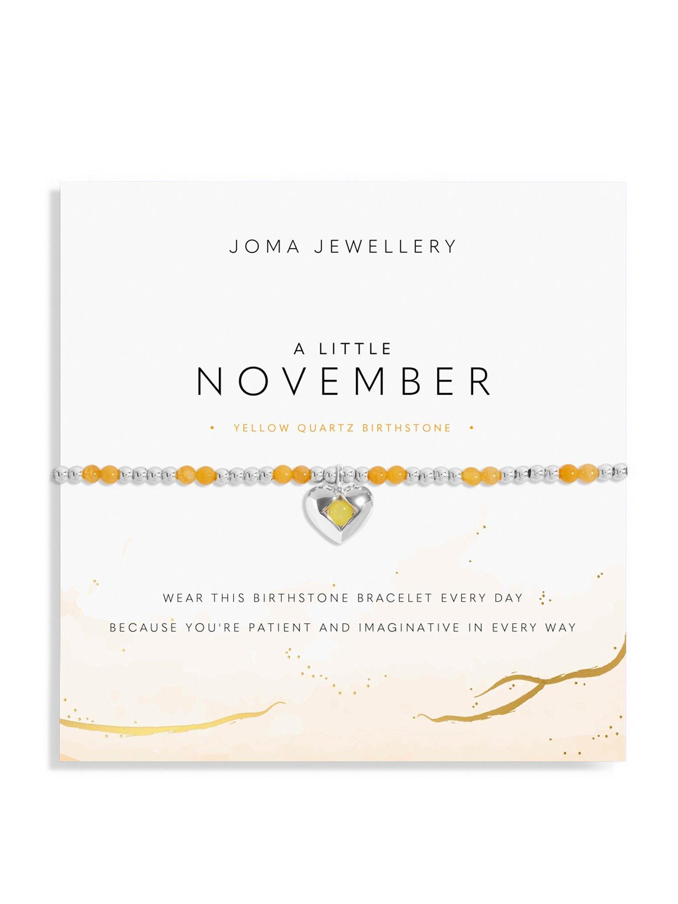 Joma Jewellery BIRTHSTONE A LITTLE - JANUARY GARNET - Silver Plated - Bracelet - 17.5cm stretch