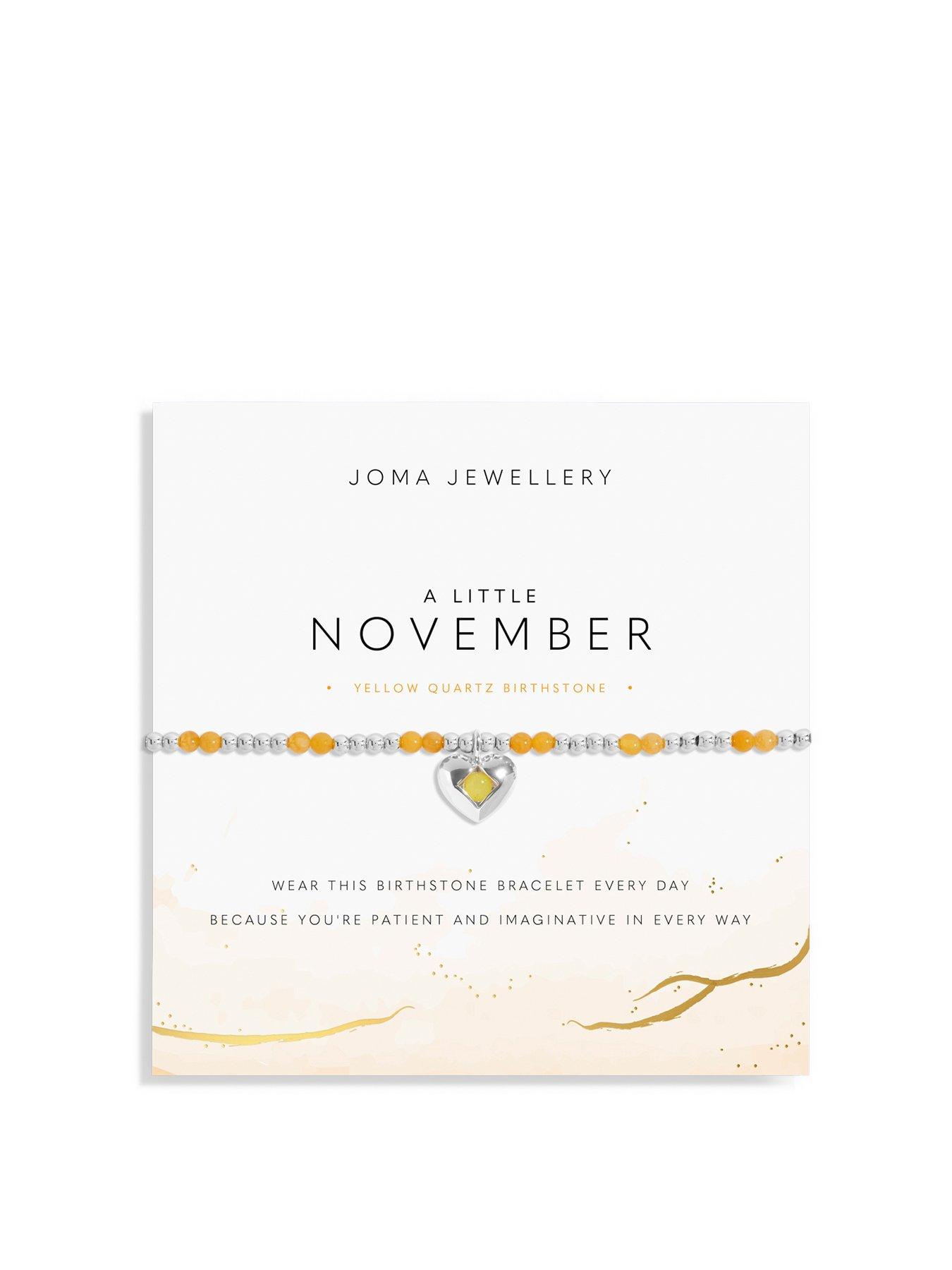 Joma Jewellery Birthstone A Little Bracelet In Silver Plating