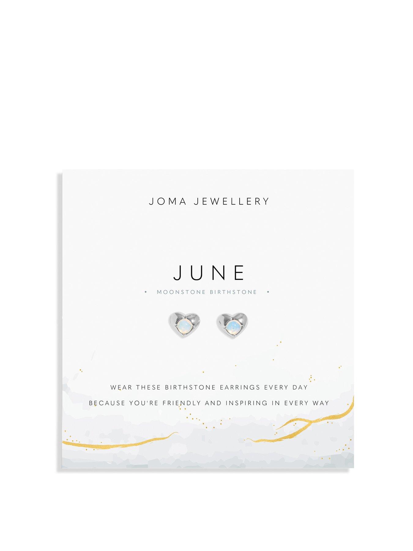 Joma Jewellery BIRTHSTONE EARRINGS - JANUARY GARNET - Silver Plated - Earrings