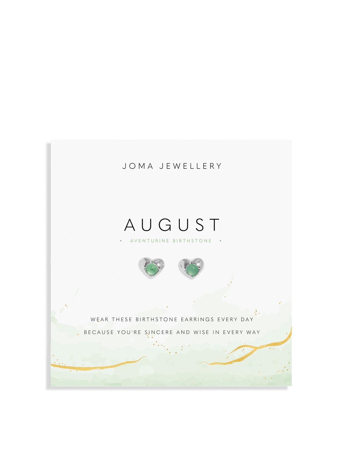 Joma Jewellery BIRTHSTONE EARRINGS - JANUARY GARNET - Silver Plated - Earrings