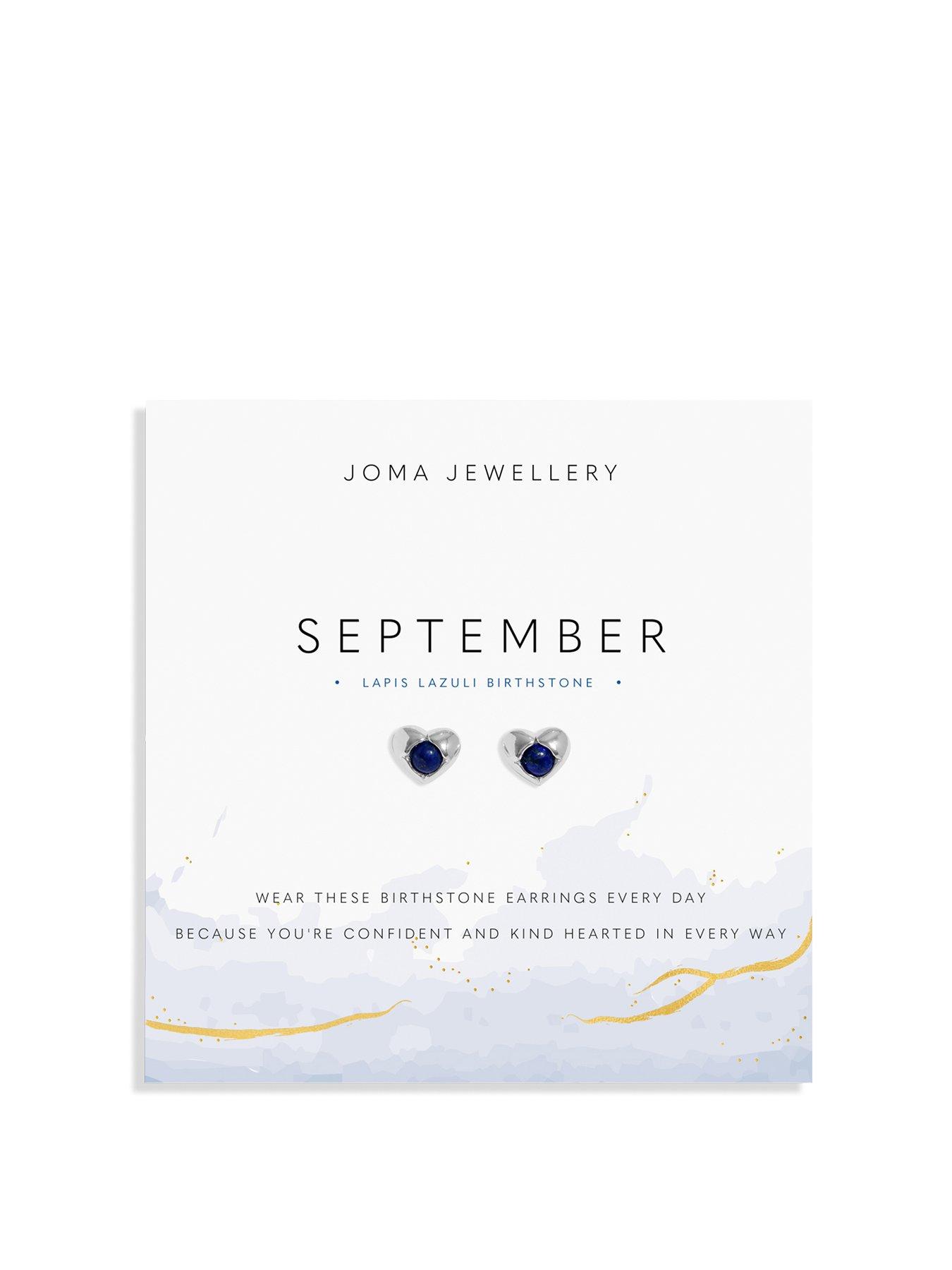 Joma Jewellery BIRTHSTONE EARRINGS - JANUARY GARNET - Silver Plated - Earrings