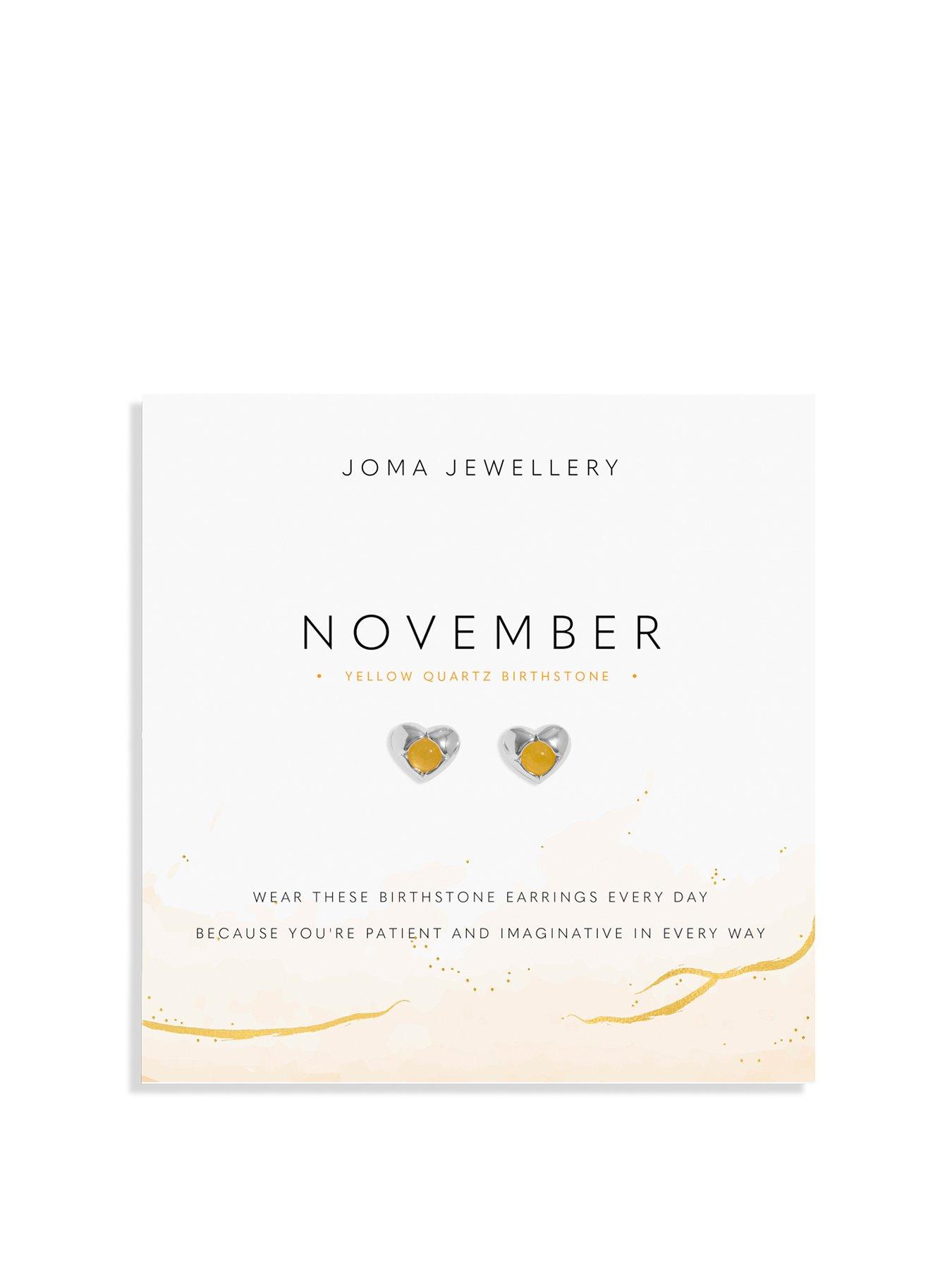 Joma Jewellery BIRTHSTONE EARRINGS - JANUARY GARNET - Silver Plated - Earrings