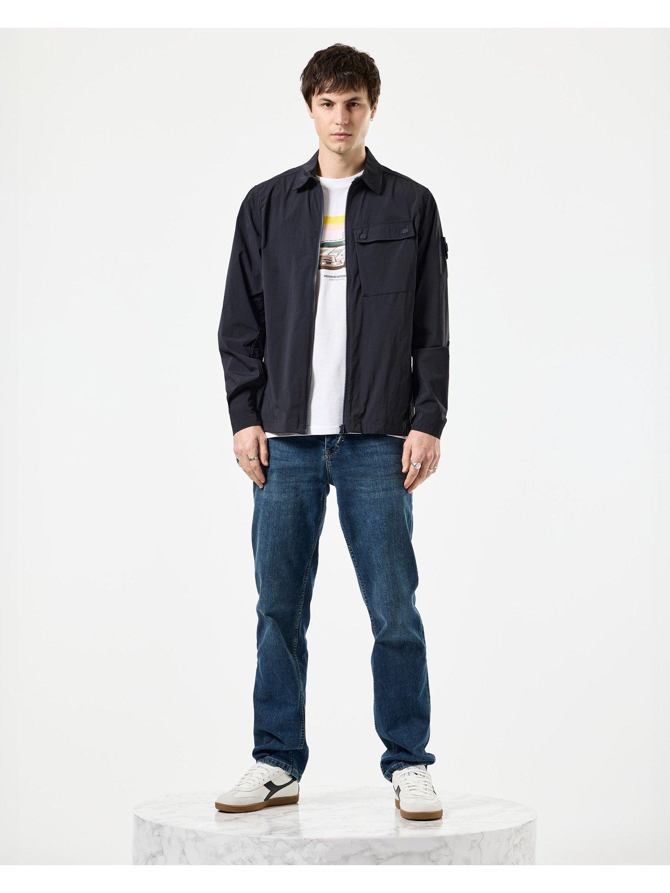 Image 2 of 6 of Weekend Offender Southbank Lightweight Technical Overshirt - Navy