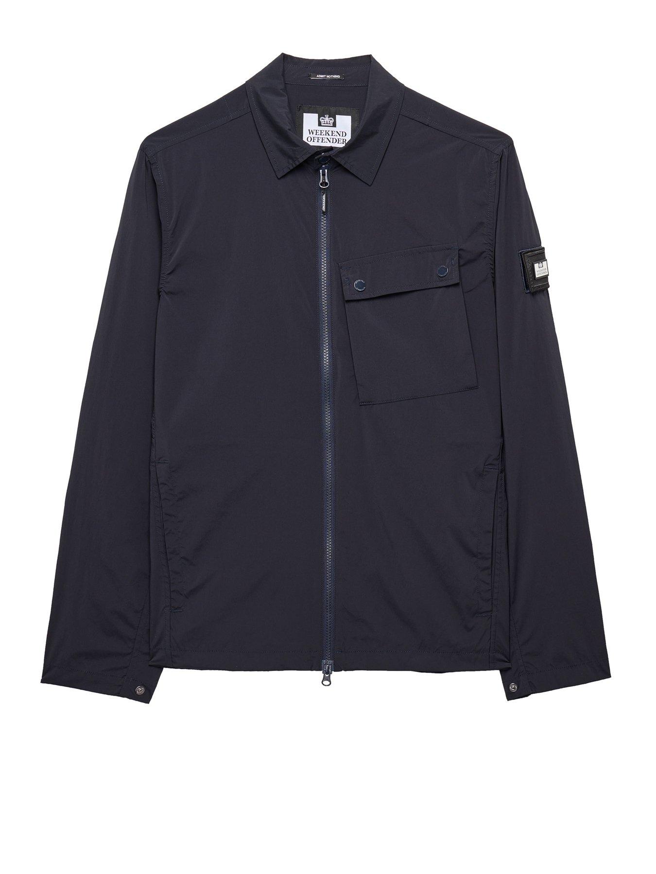 Image 4 of 6 of Weekend Offender Southbank Lightweight Technical Overshirt - Navy
