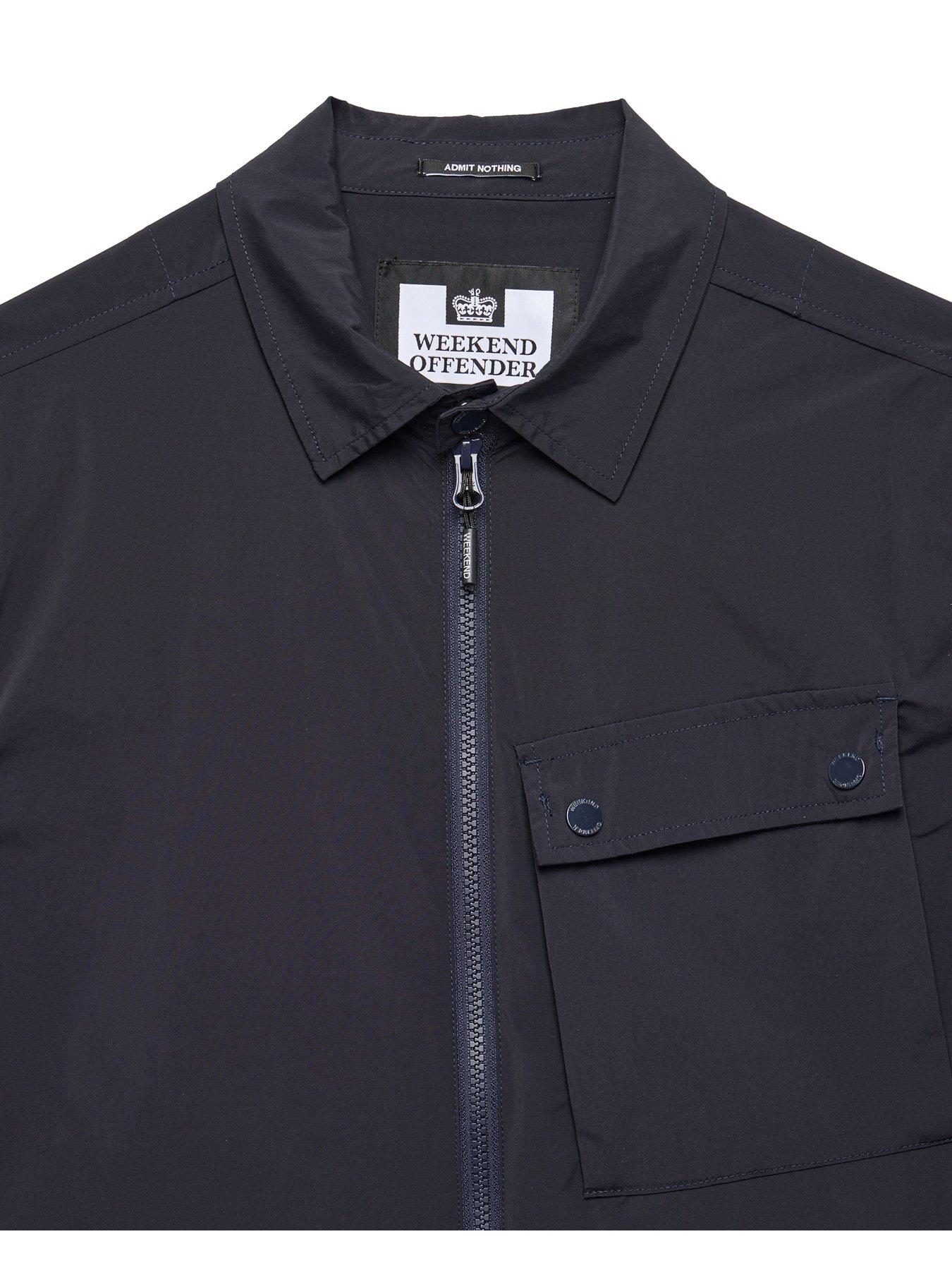 Image 5 of 6 of Weekend Offender Southbank Lightweight Technical Overshirt - Navy