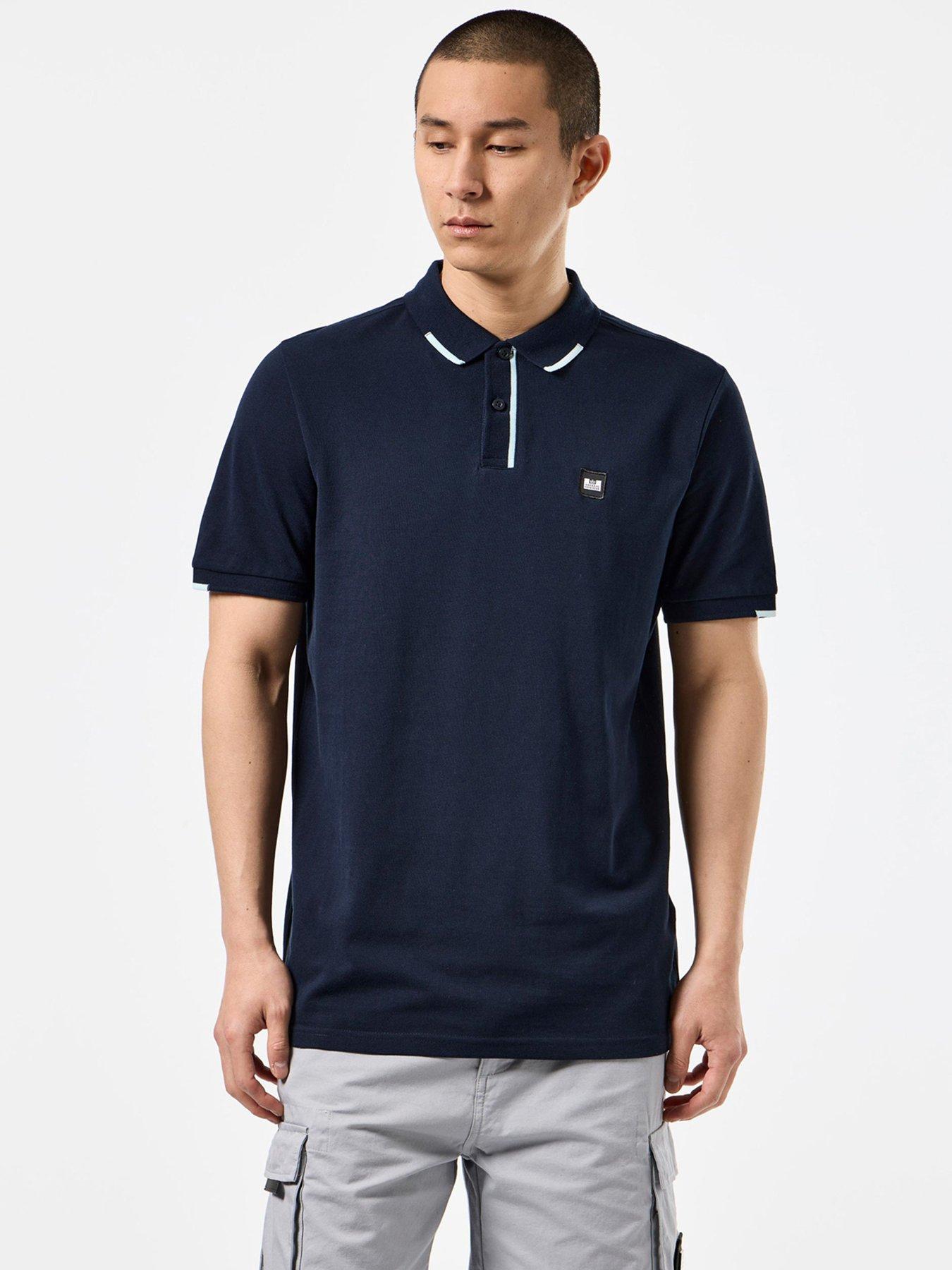 undefined Rivas Tipped Polo Top - Navy