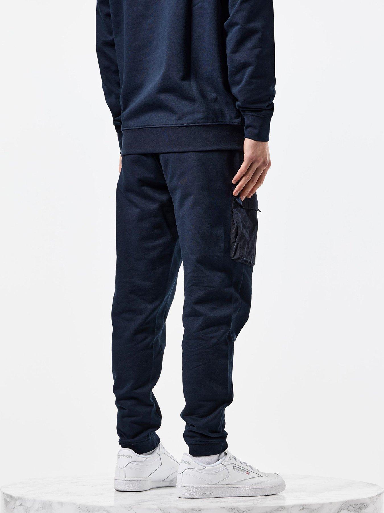 Image 3 of 6 of Weekend Offender Lippi Overlay Cargo Jog Pants - Navy