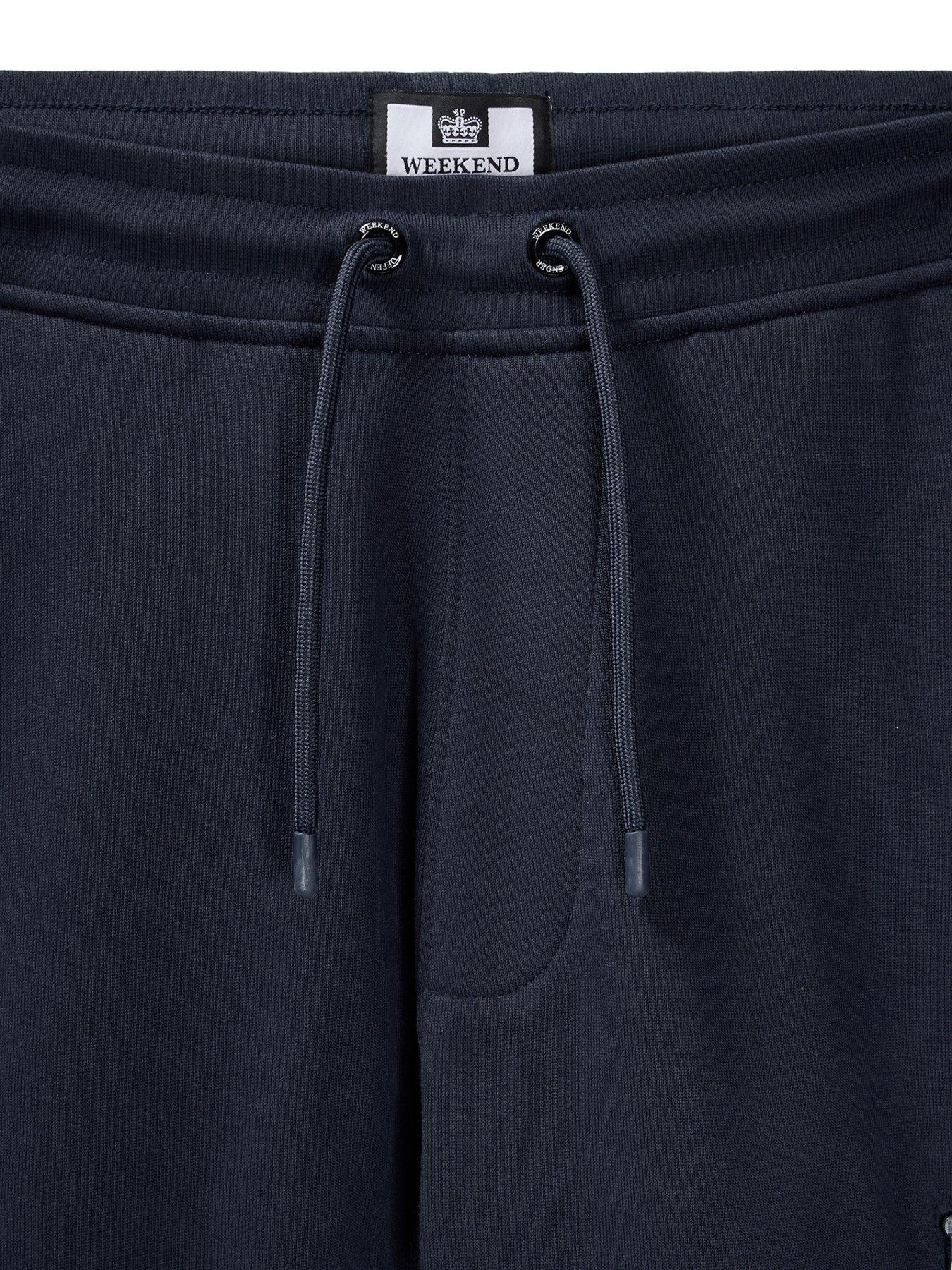Image 5 of 6 of Weekend Offender Lippi Overlay Cargo Jog Pants - Navy