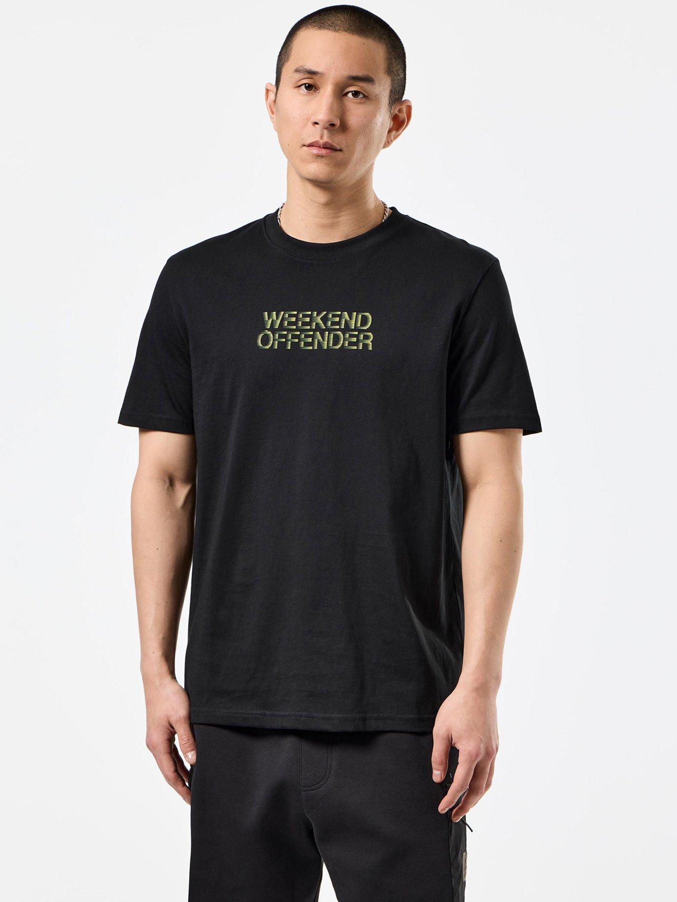 Image 1 of 6 of Weekend Offender Bucci High Density Printed Tee - Black