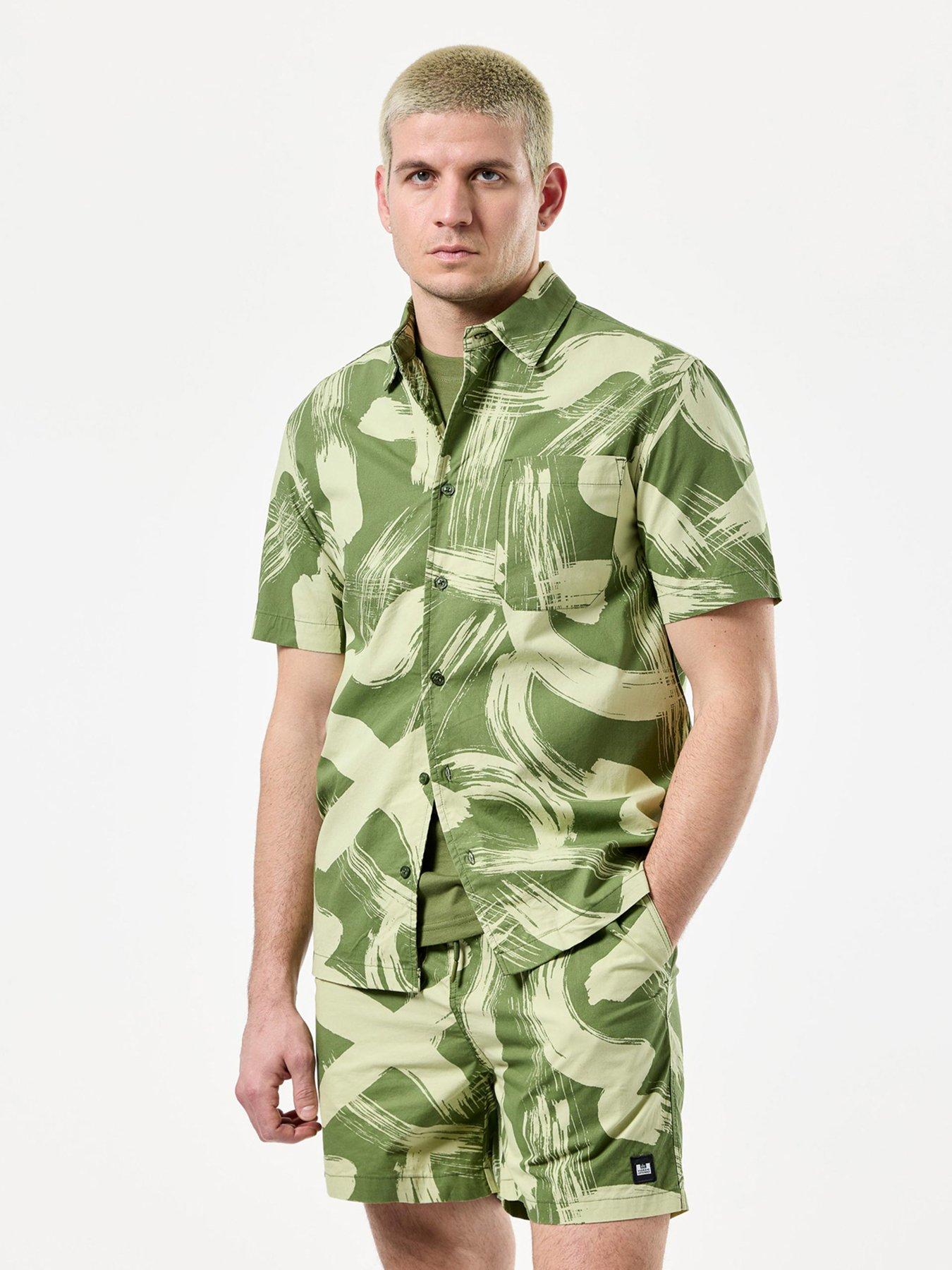 undefined Toshima Camo Camo Classic Short Sleeve Shirt - Green