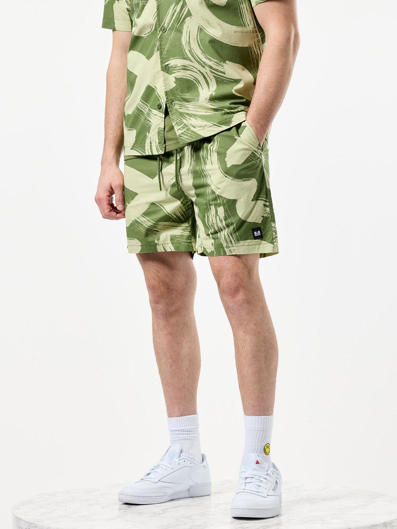 undefined Anzio Camo Camo Lightweight Cotton Short - Green