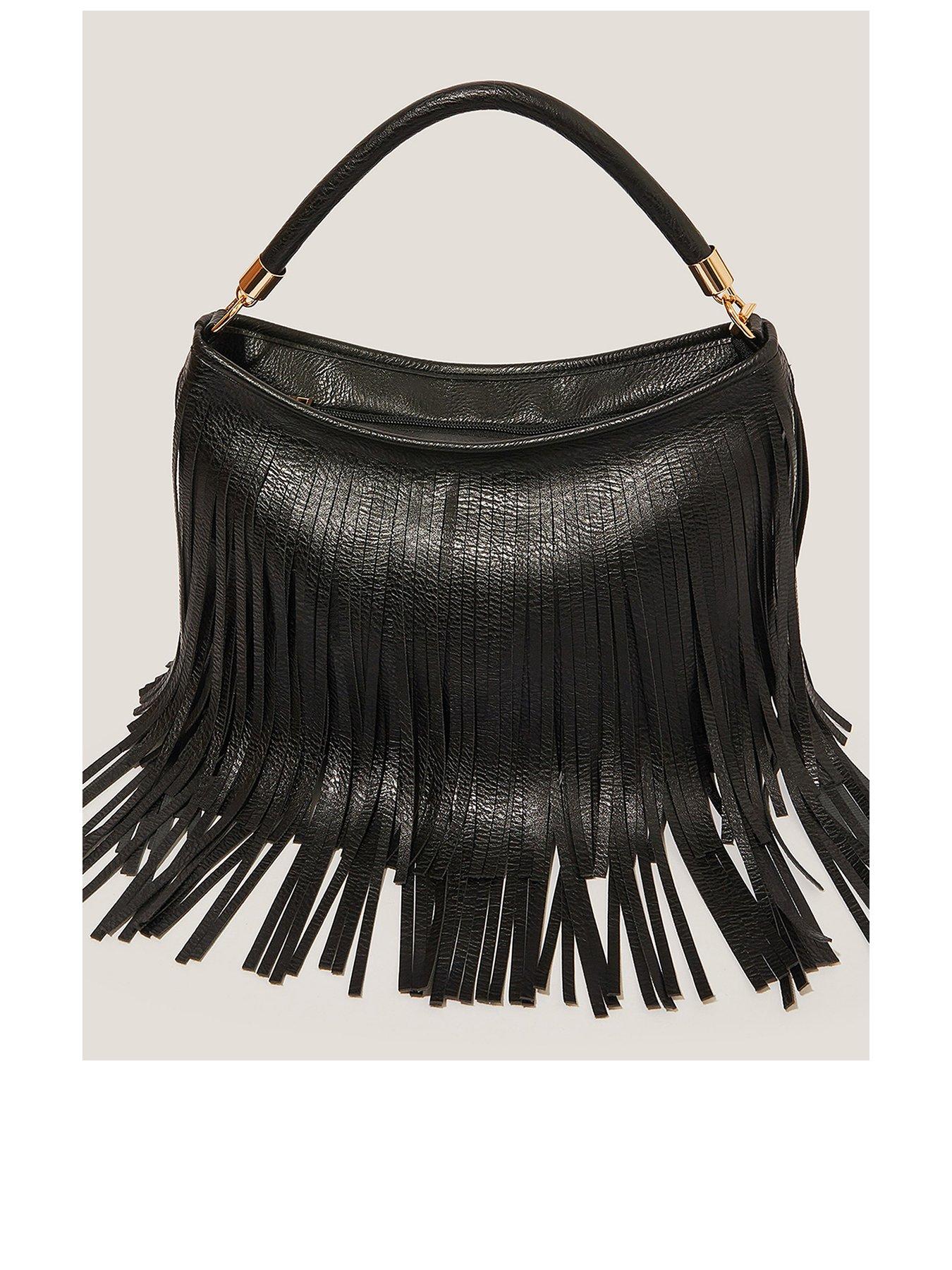 undefined Sula Fringe Hobo - Black