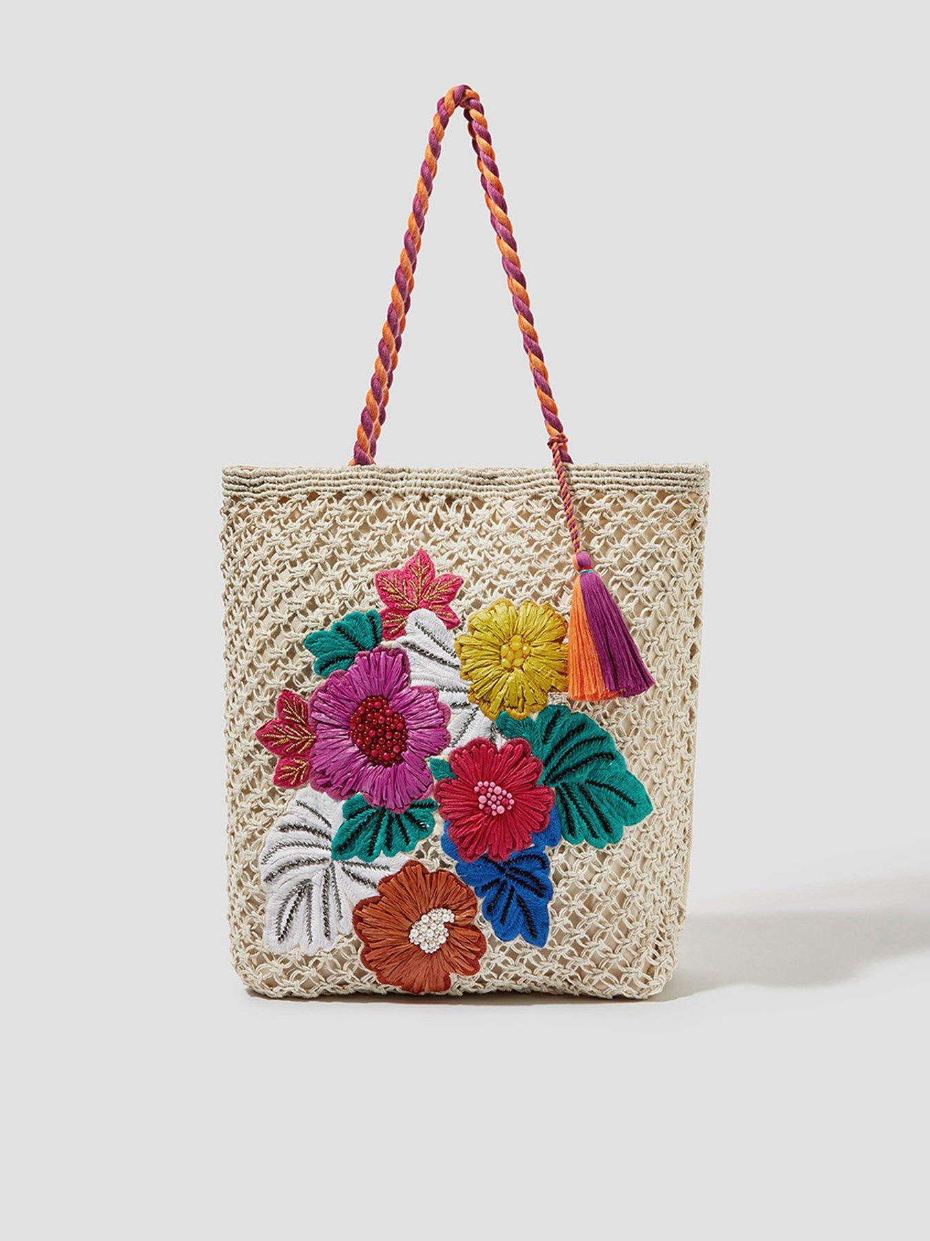 undefined Zoe Embroidered Flower Crossbody Bag - Multi