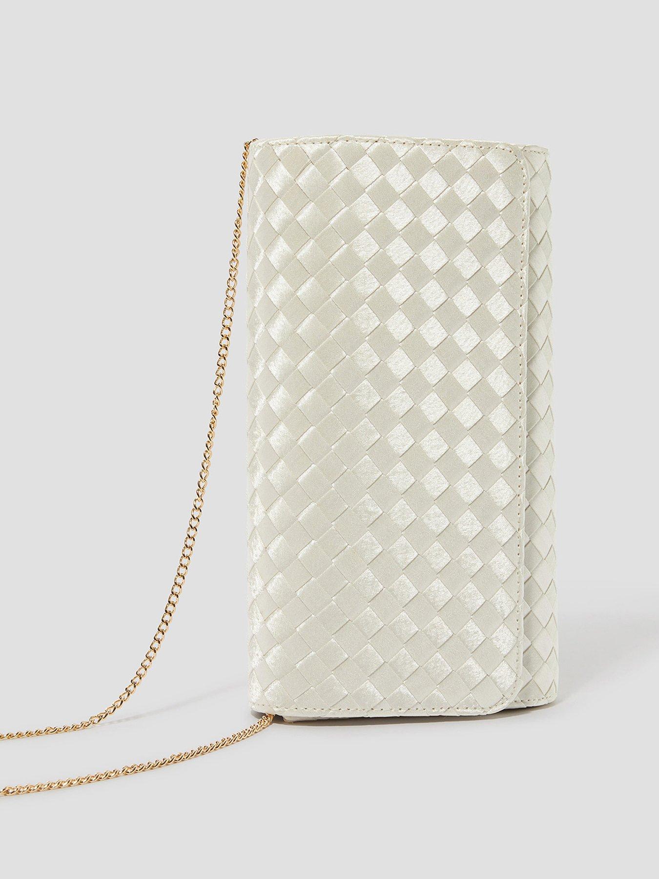 Image 2 of 5 of Monsoon Becky Woven Bridal Bag - Ivory