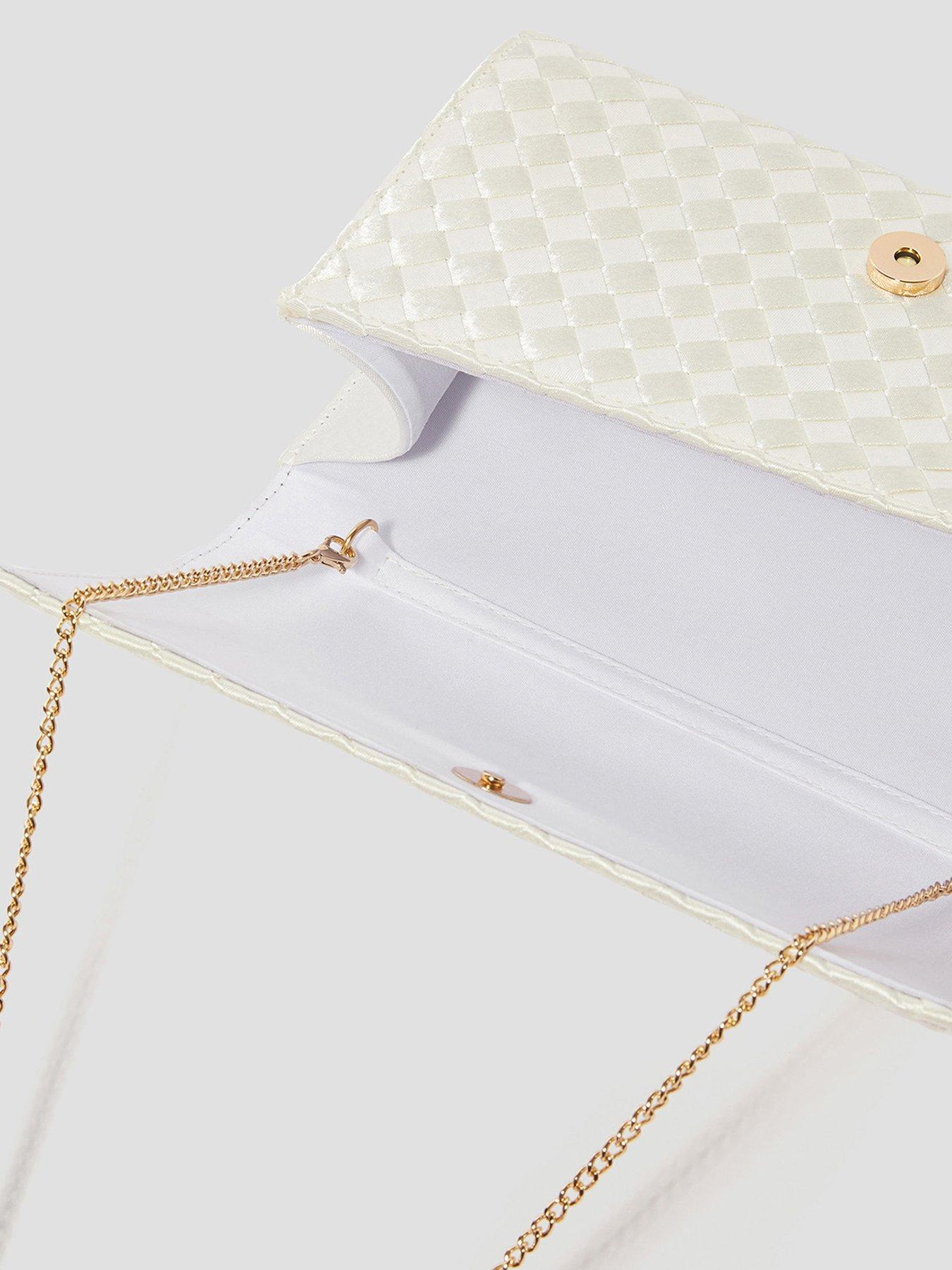 Image 5 of 5 of Monsoon Becky Woven Bridal Bag - Ivory