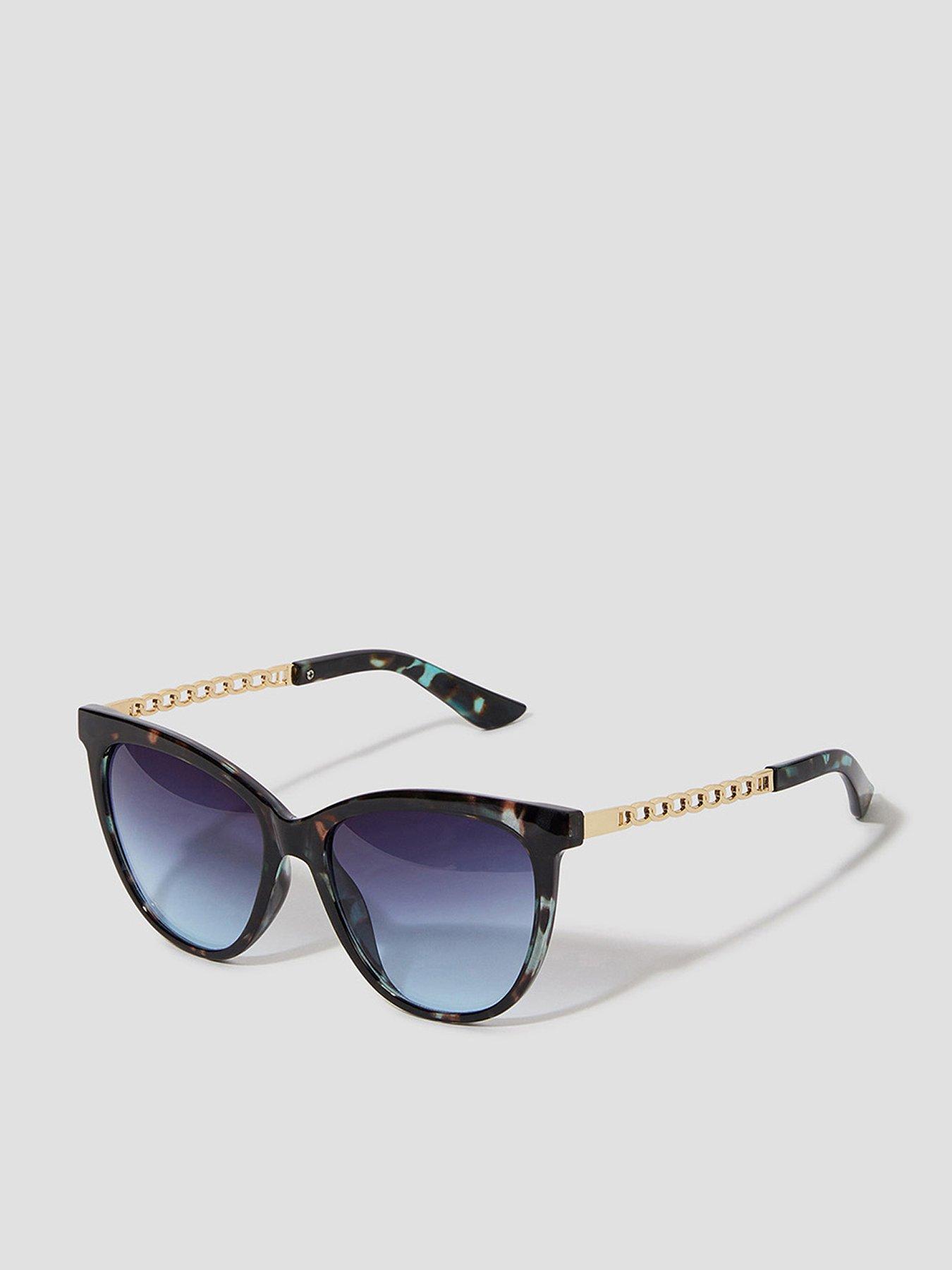 Monsoon Green Tort Sunglasses - Dark Green