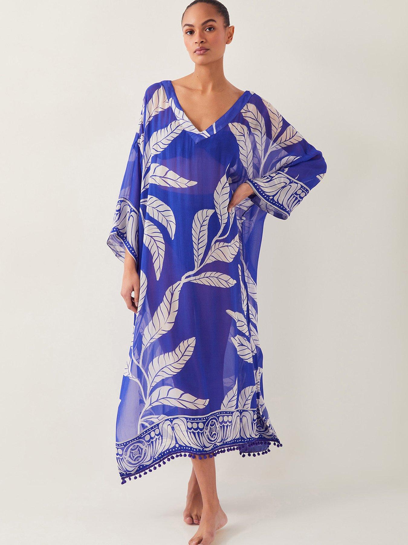 Sofia Leaf Appliqué Kaftan