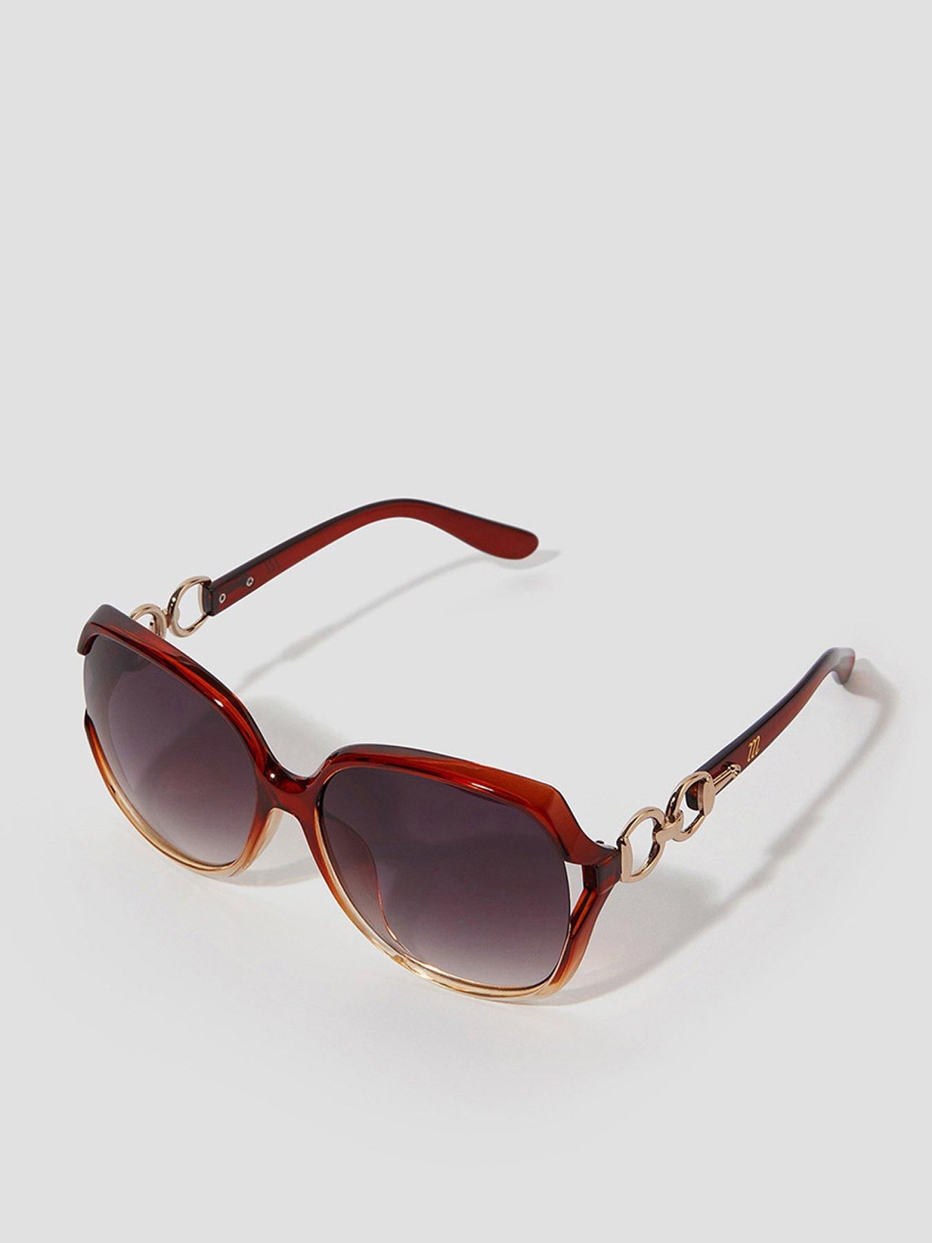 undefined Ombre Wrap Sunglasses - Brown