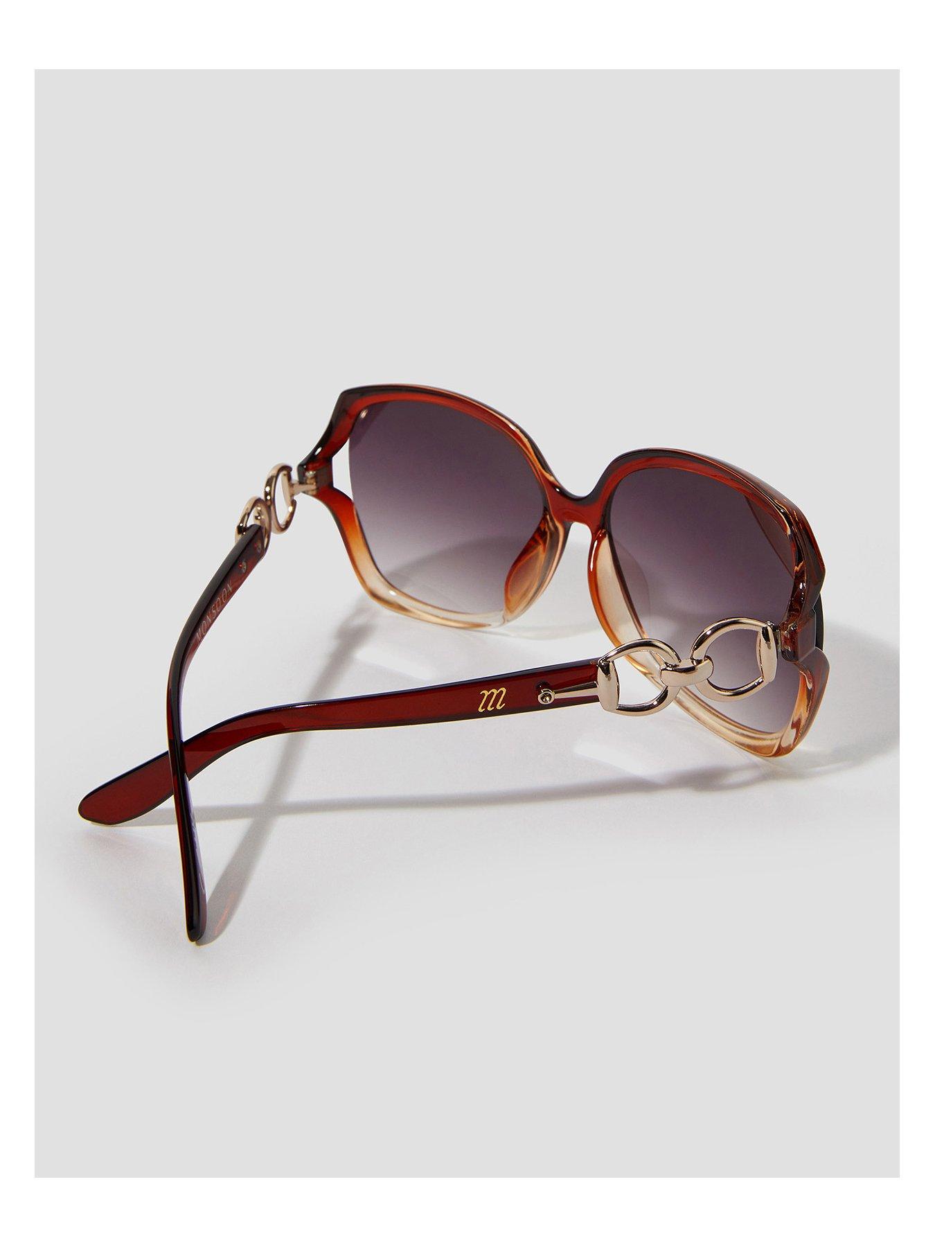 Image 2 of 2 of Monsoon Ombre Wrap Sunglasses - Brown