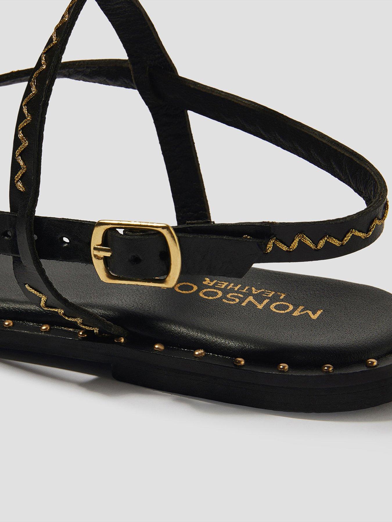 Image 3 of 3 of Monsoon Cleo Studded Sandal - Black