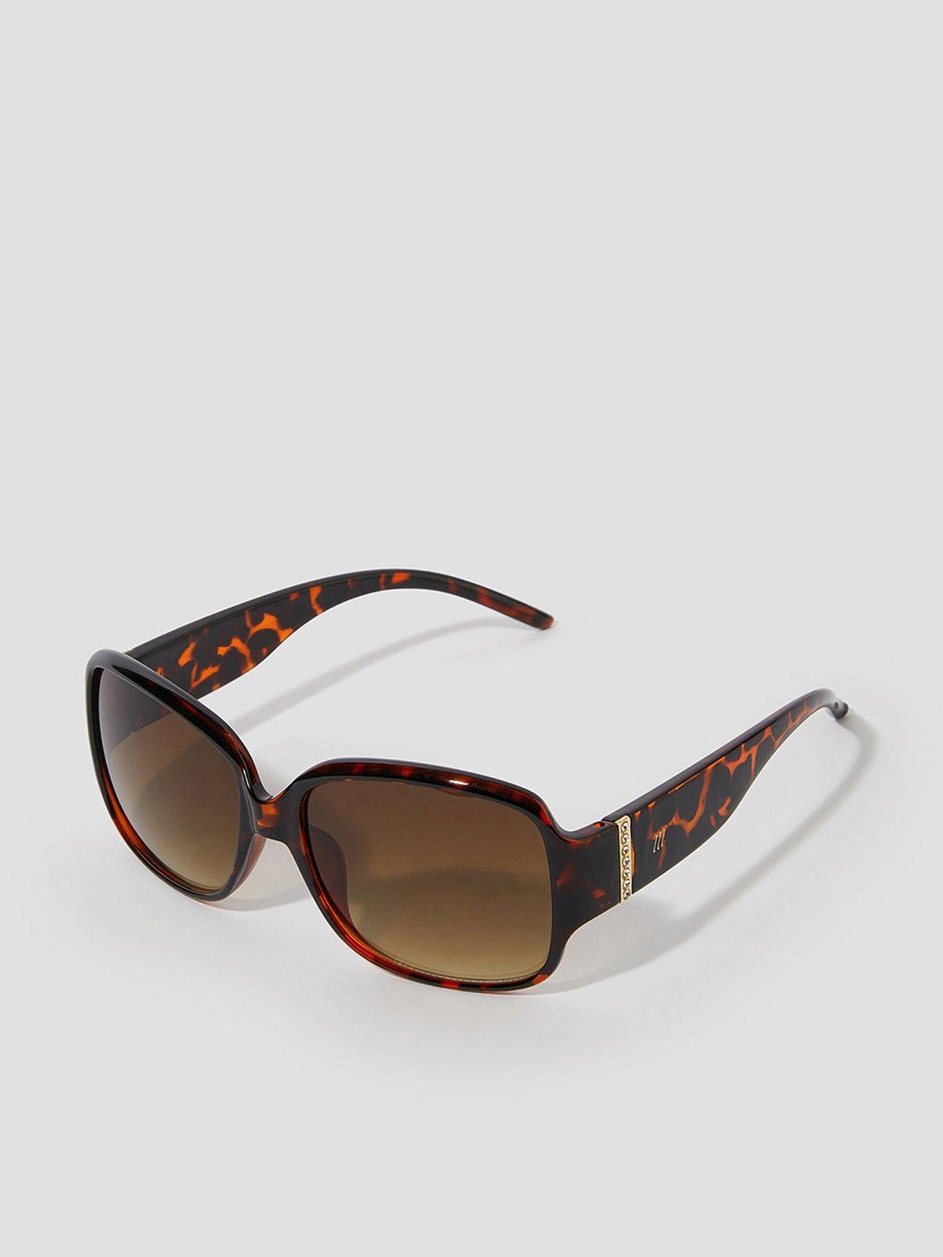 Image 1 of 3 of Monsoon Tort Wrap Sunglasses - Brown