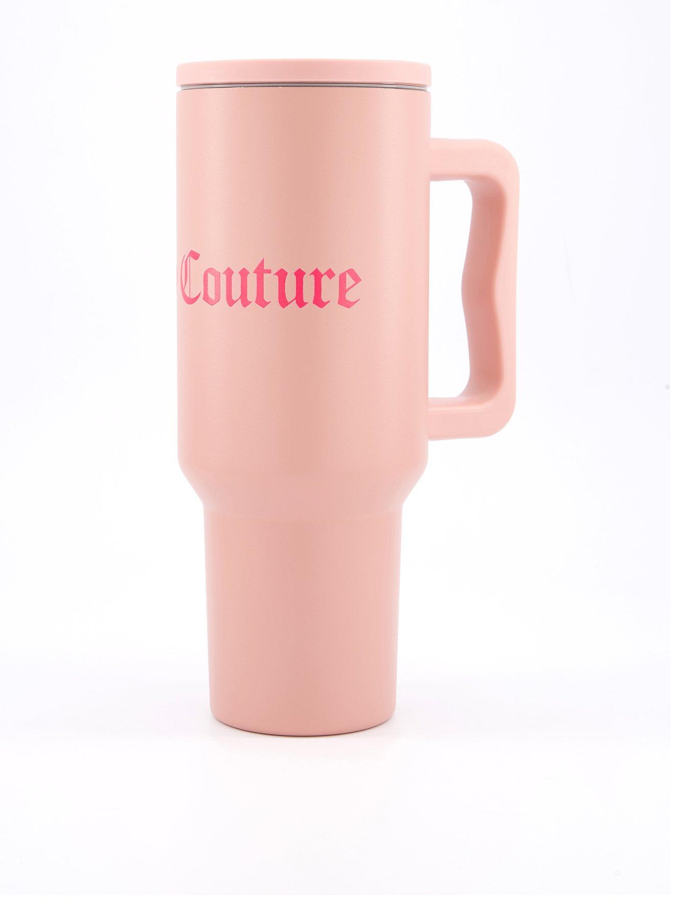 undefined Steel Water Bottle With Sraw - Pink