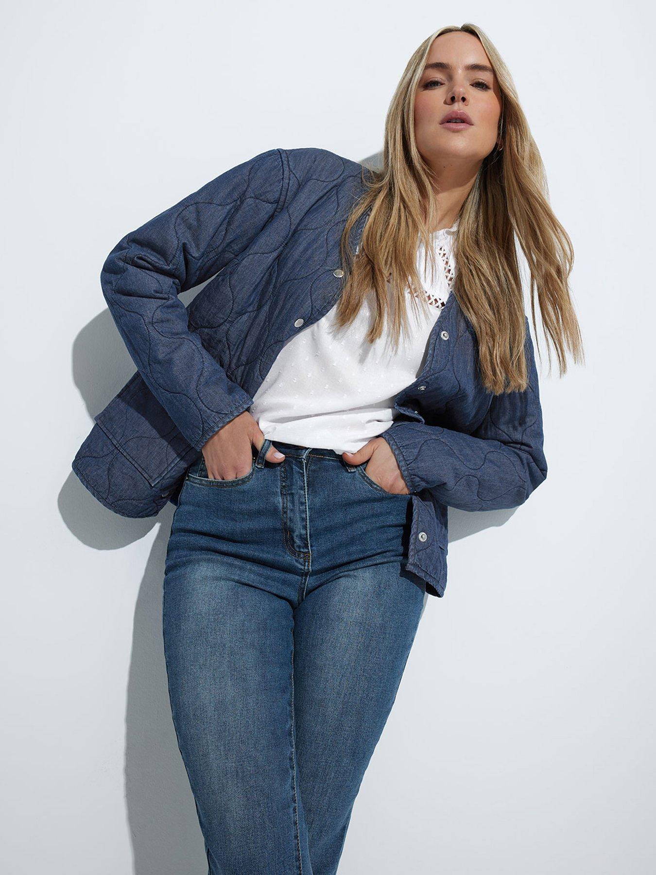 Image 3 of 3 of Long Tall Sally Quilted Jacket - Blue