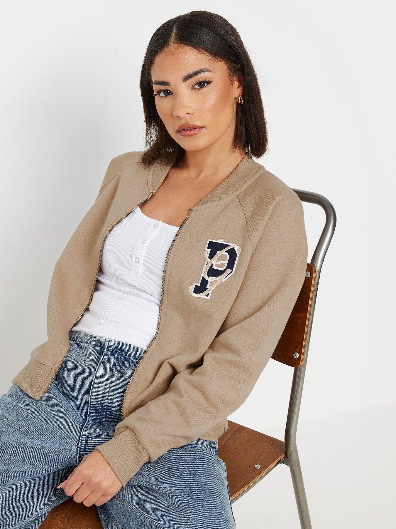 Image 4 of 4 of PixieGirl Embroidered Sweat Bomber - Natural