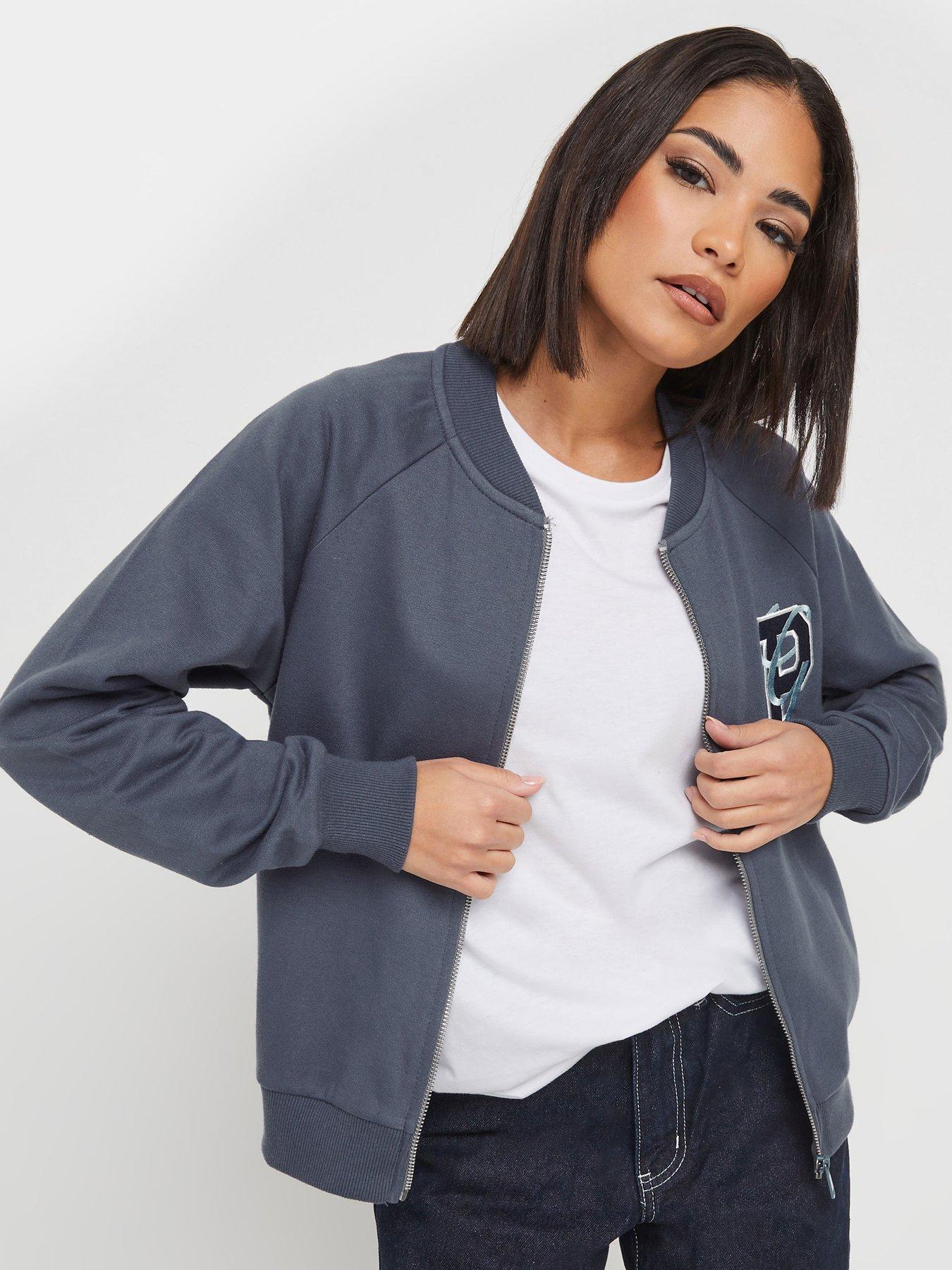 undefined Embroidered Sweat Bomber