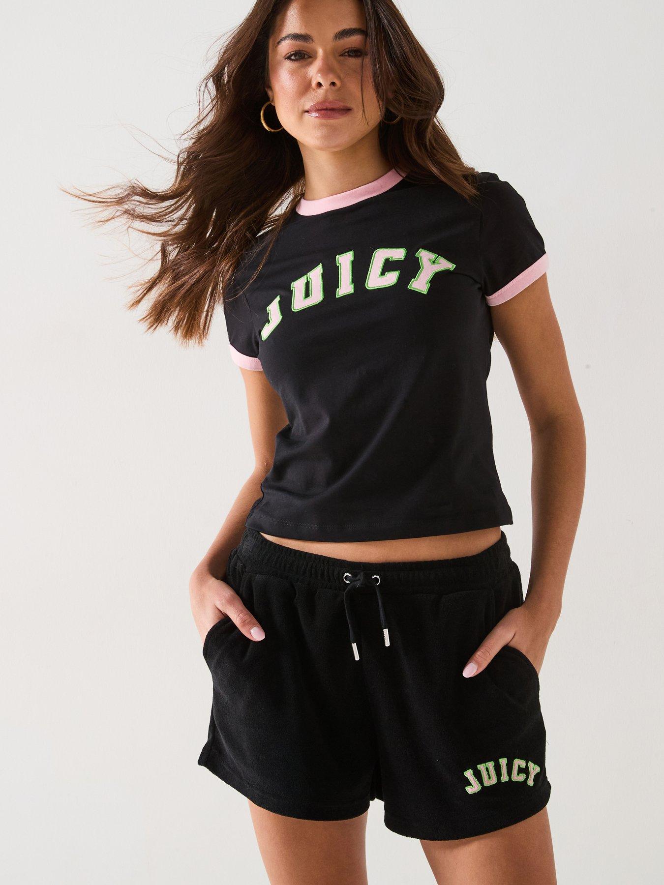 Juicy Couture Collegiate Logo T-Shirt - Black