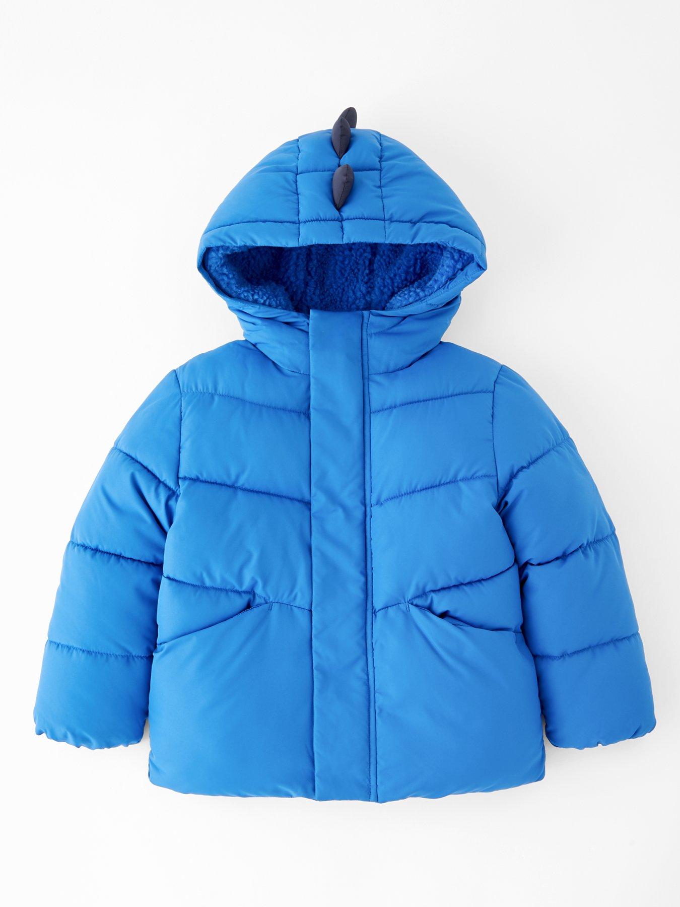 Nvlty Powder Blue Bubble Coat Paint Splatter Baby Blue Puffer