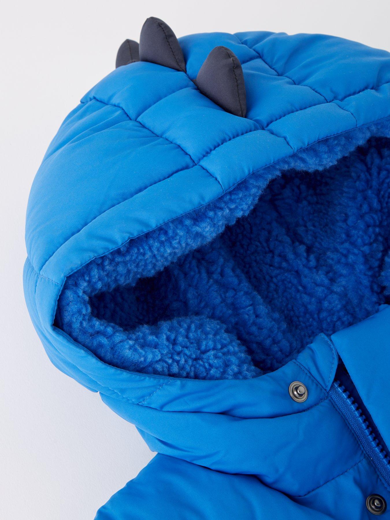 Image 5 of 5 of Mini V by Very Boys Dino Novelty Puffer Coat - Blue