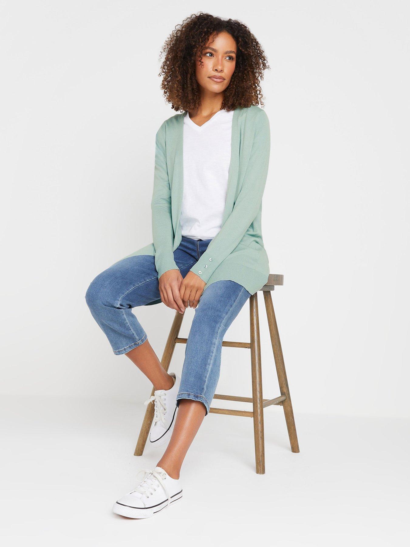 undefined Longline Cardigan - Green