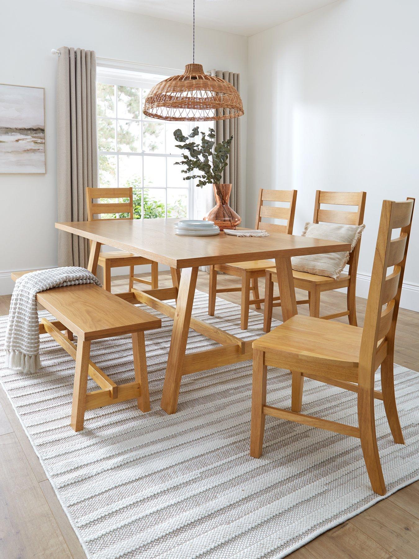 Very Home Scottsdale Dining Table  &  4 Chairs  &  1 Bench